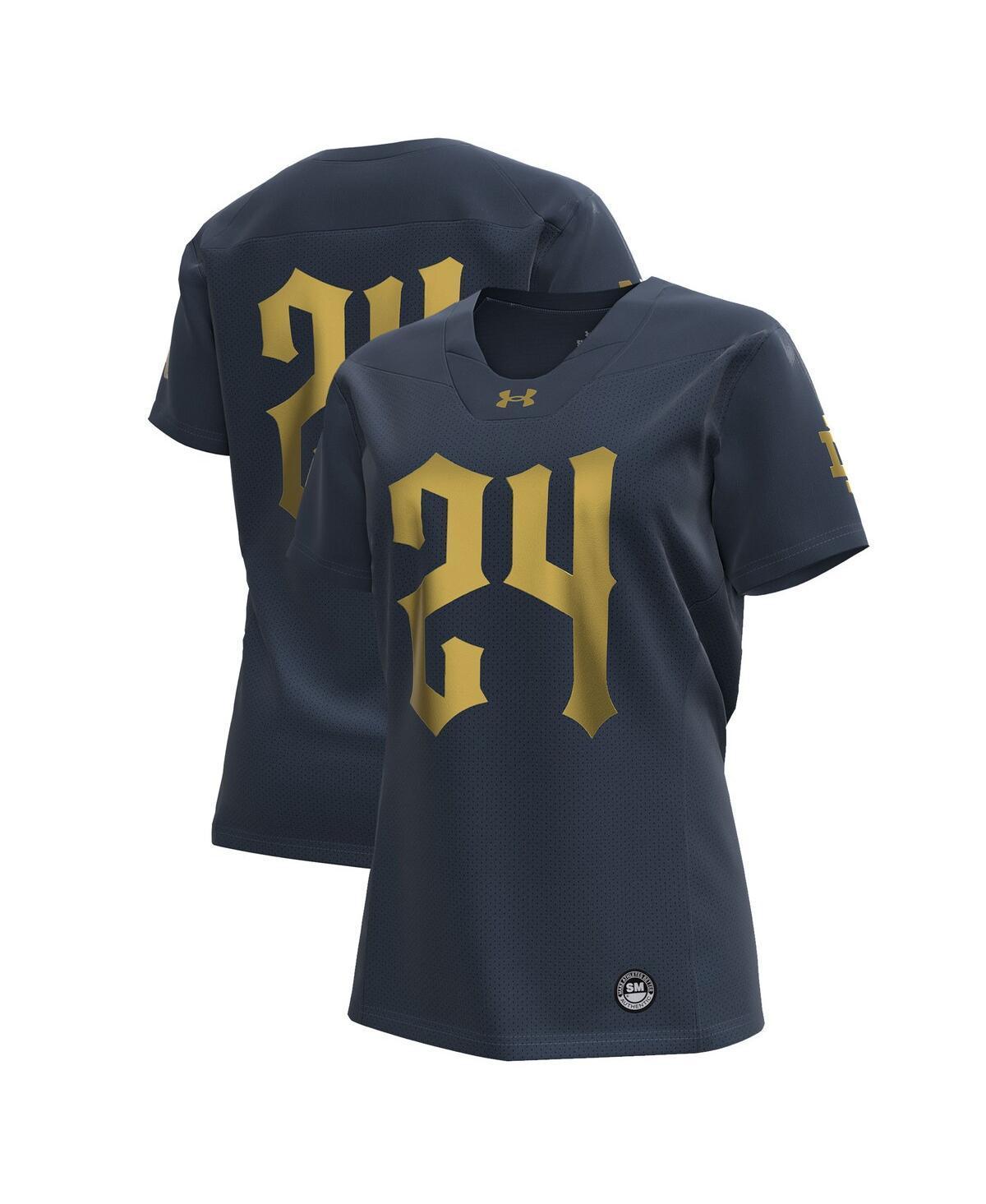 Womens Under Armour Notre Dame Fighting Irish 2024 Shamrock Series Replica Jersey Blue Product Image