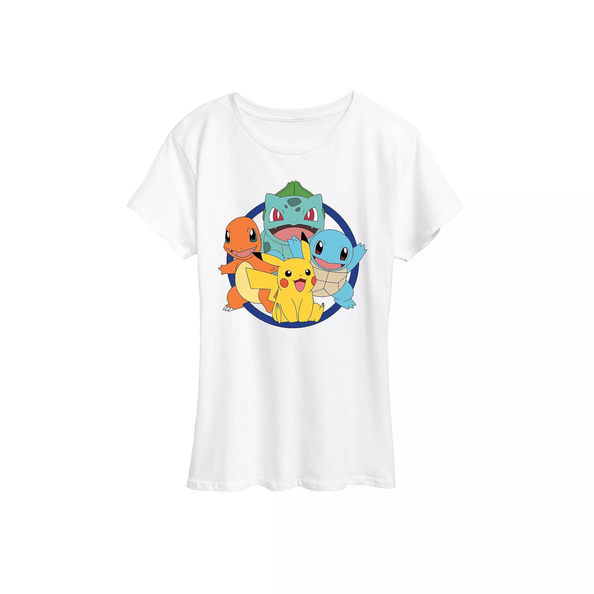 Womens Pokemon Round Group Graphic Tee Product Image