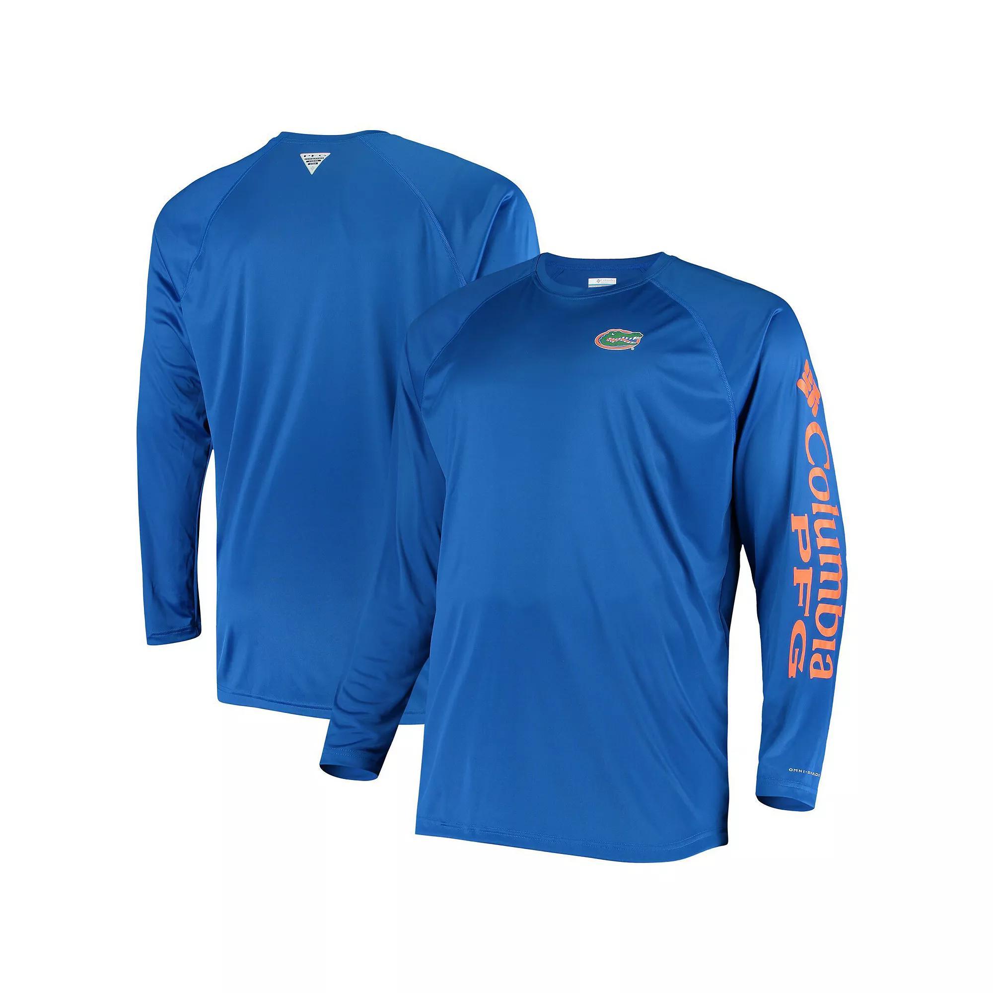 Men's Columbia Royal Florida Gators Big & Tall Terminal Tackle Long Sleeve Omni-Shade T-Shirt, Size: 4XB, Blue Product Image