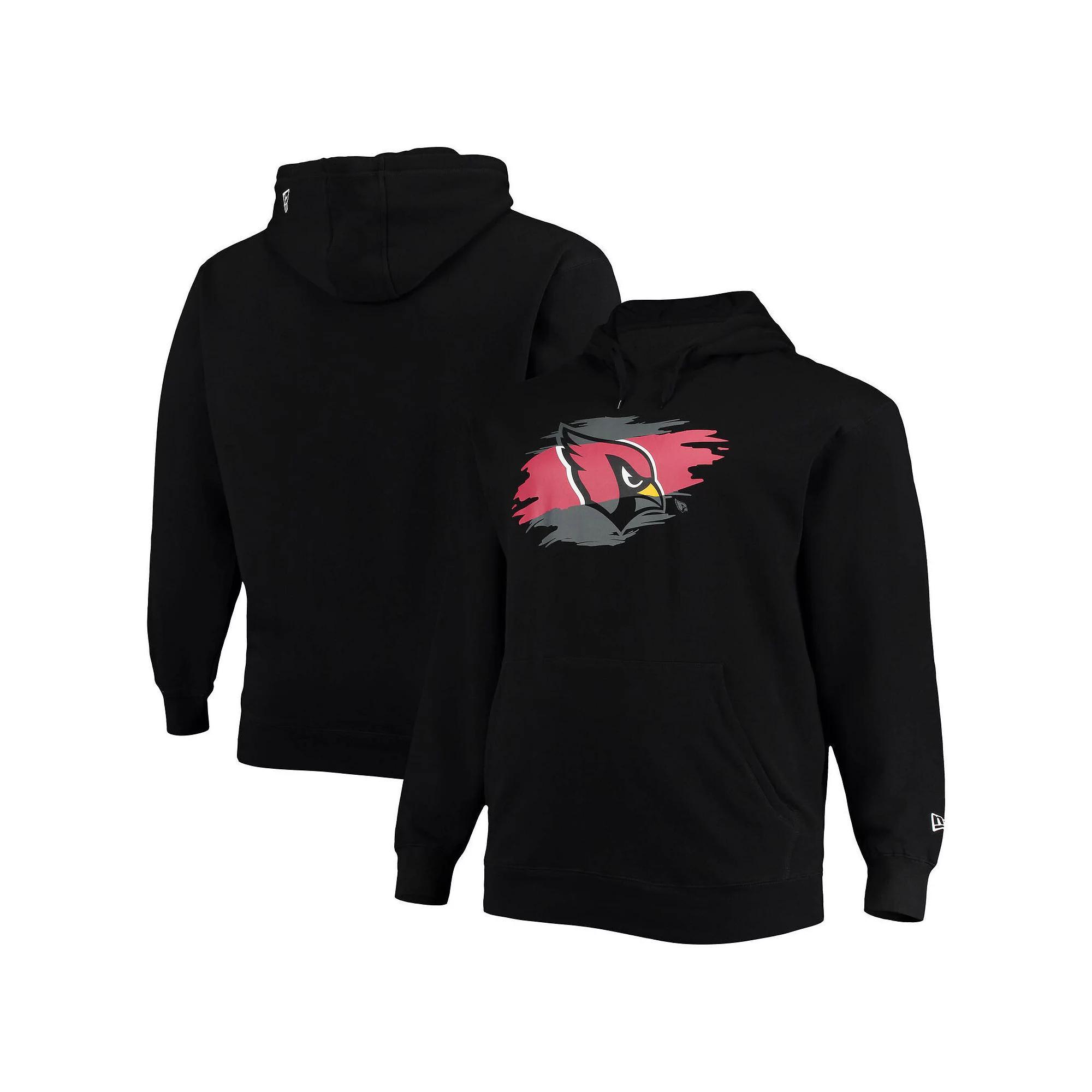 Men's New Era Black Arizona Cardinals Big & Tall Primary Logo Pullover Hoodie, Size: 3XB Product Image