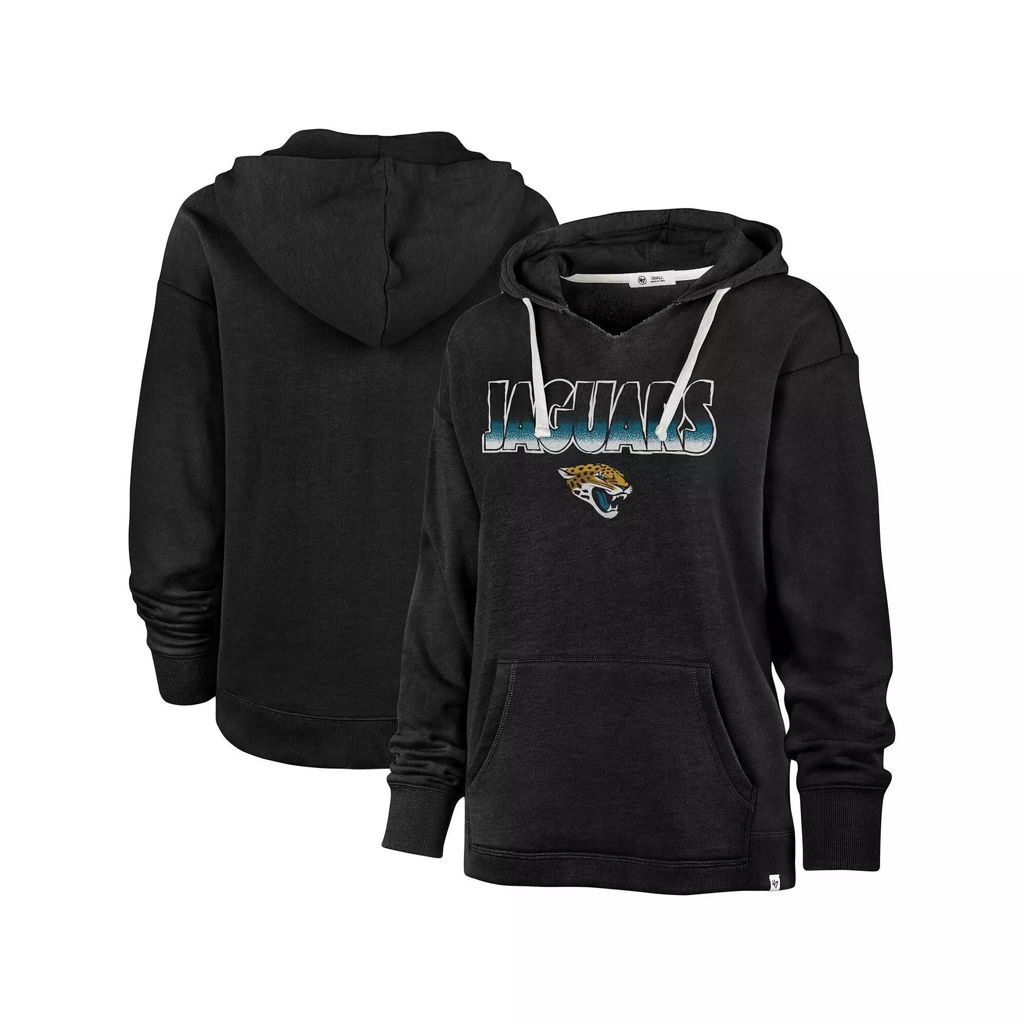 Women's '47 Black Jacksonville Jaguars Color Rise Kennedy Pullover Hoodie, Size: Large Product Image