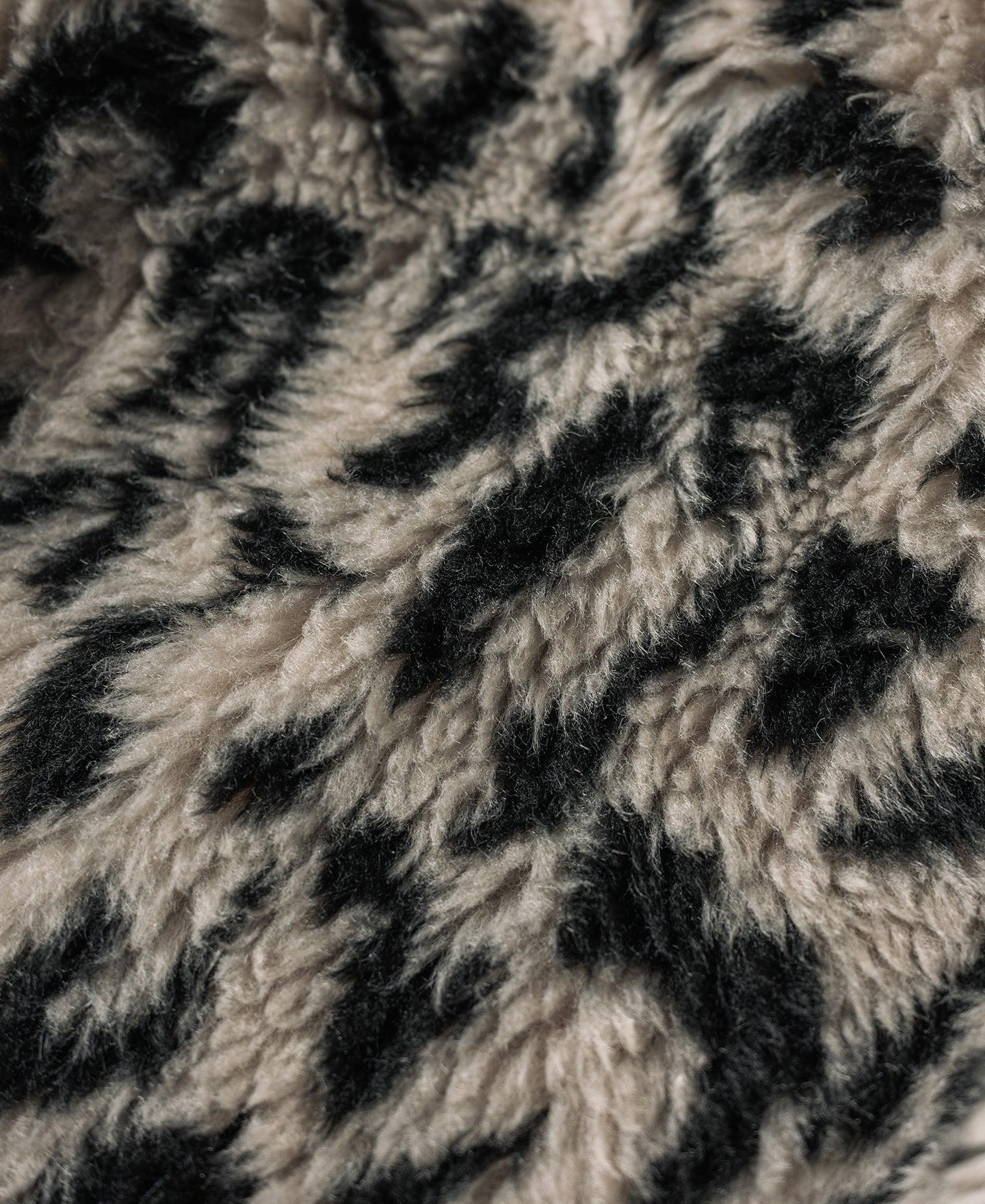 Leopard Print Reversible Deck Jacket - Khaki Product Image