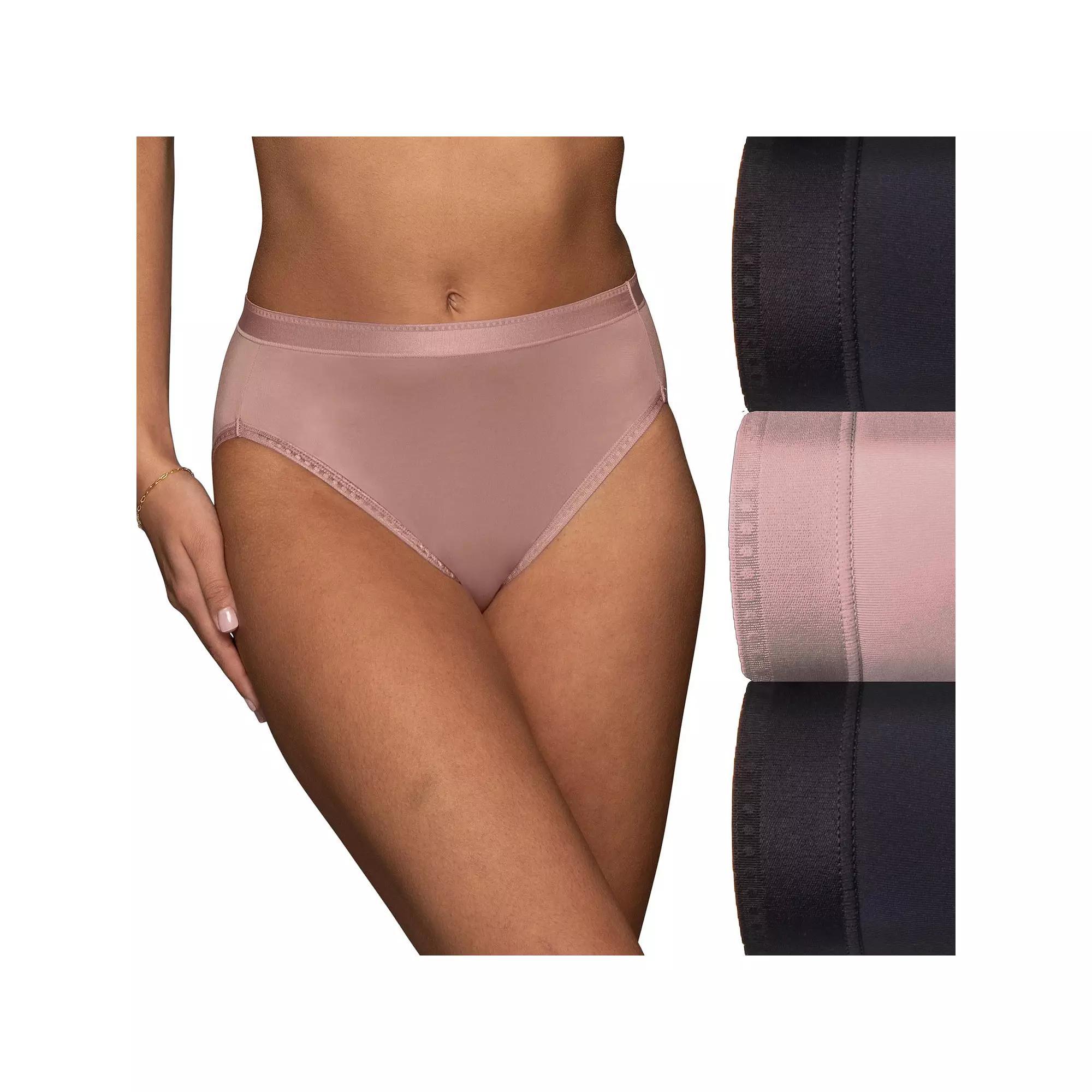 Women's Vanity Fair Lingerie® 3-Pack Comfort Where it Counts Hicut Panties 13464, Sheer Quartz Asst Product Image