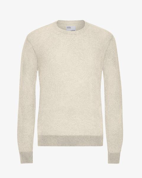 Light Merino Wool Crew - Faded Pink Product Image