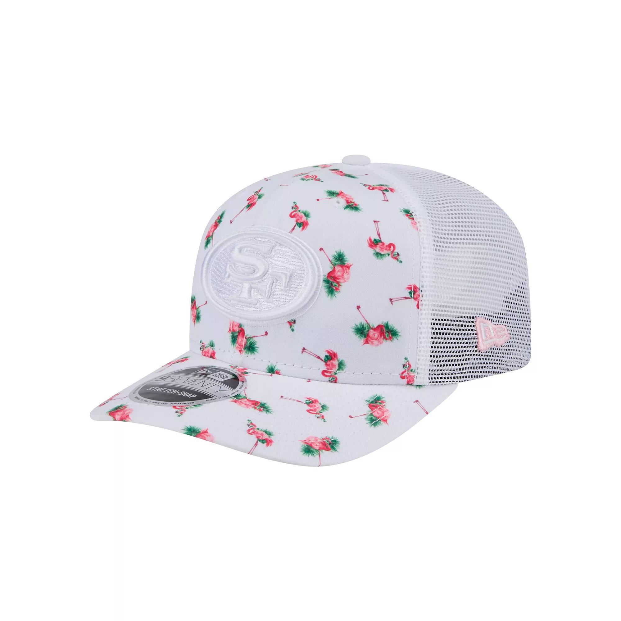Men's New Era White San Francisco 49ers Adventure Flamingo Pattern 9SEVENTY Stretch-Snap Hat Product Image