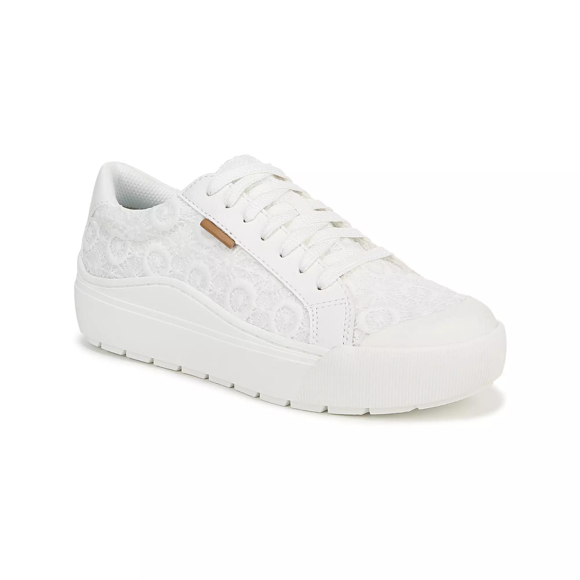 Dr. Scholl's Time Off Women's Platform Sneakers, Size: 10, White Crochet Product Image
