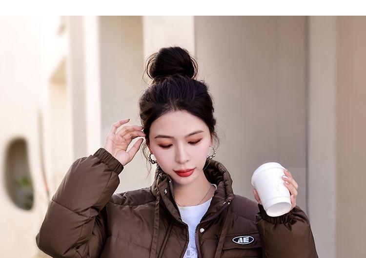 Hooded Zip-Up Puffer Jacket Product Image