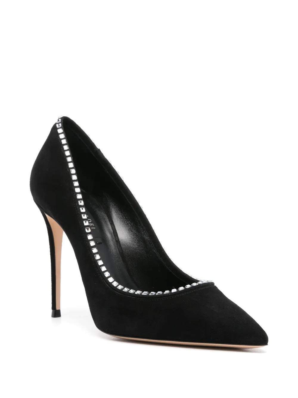 CASADEI 100mm Crystal-embellished Pumps In Black Product Image