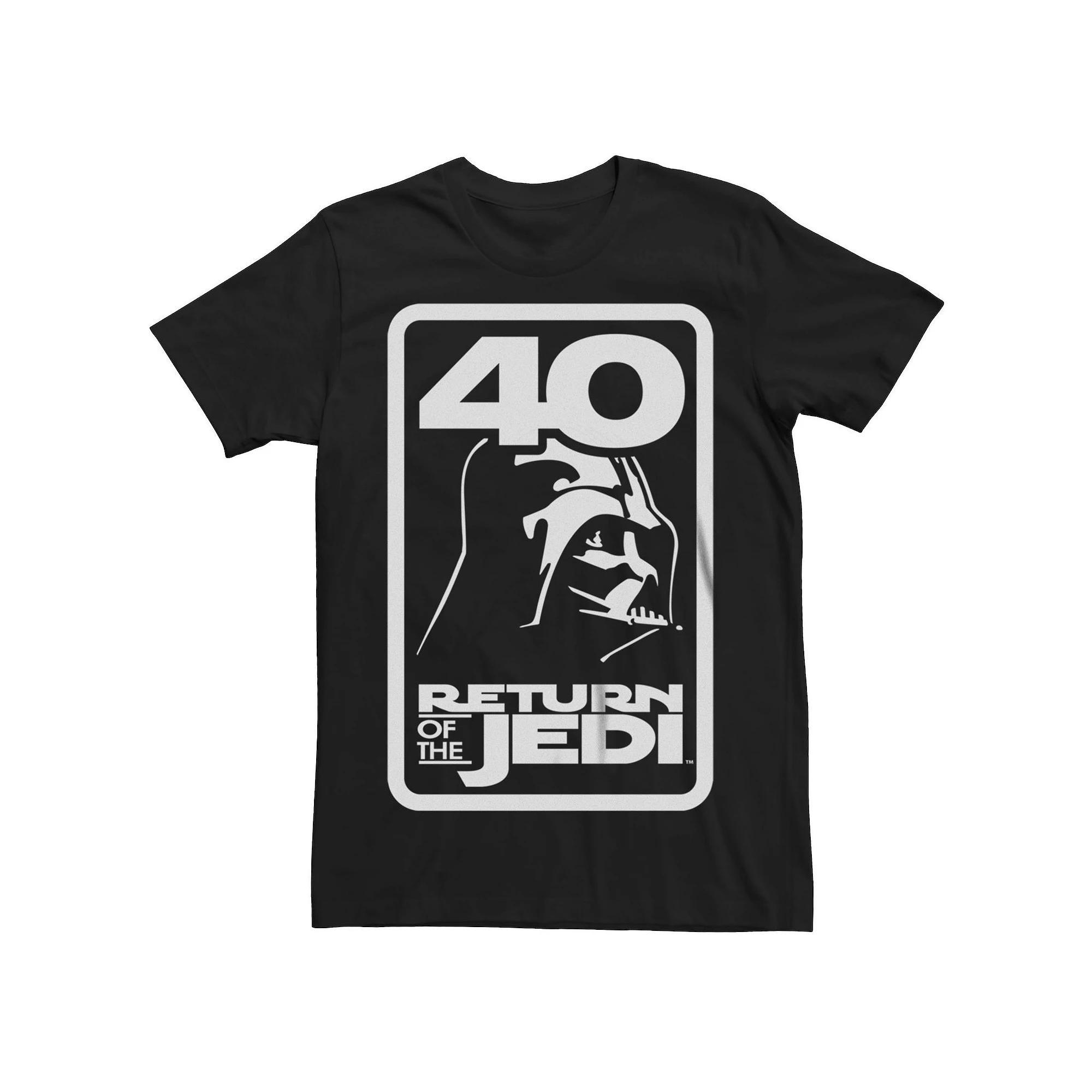 Men's Star Wars The Return Of The Jedi Darth Vader Badge Logo Tee, Size: Large, Black Product Image