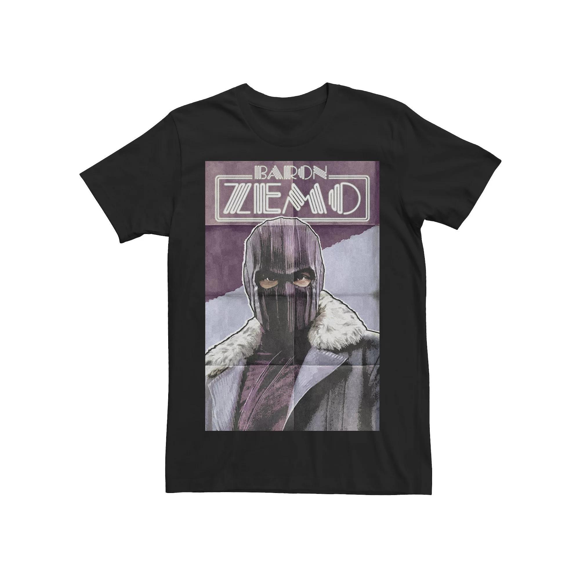 Men's Marvel The Falcon And The Winter Soldier Baron Zemo Poster Tee, Size: Medium, Black Product Image