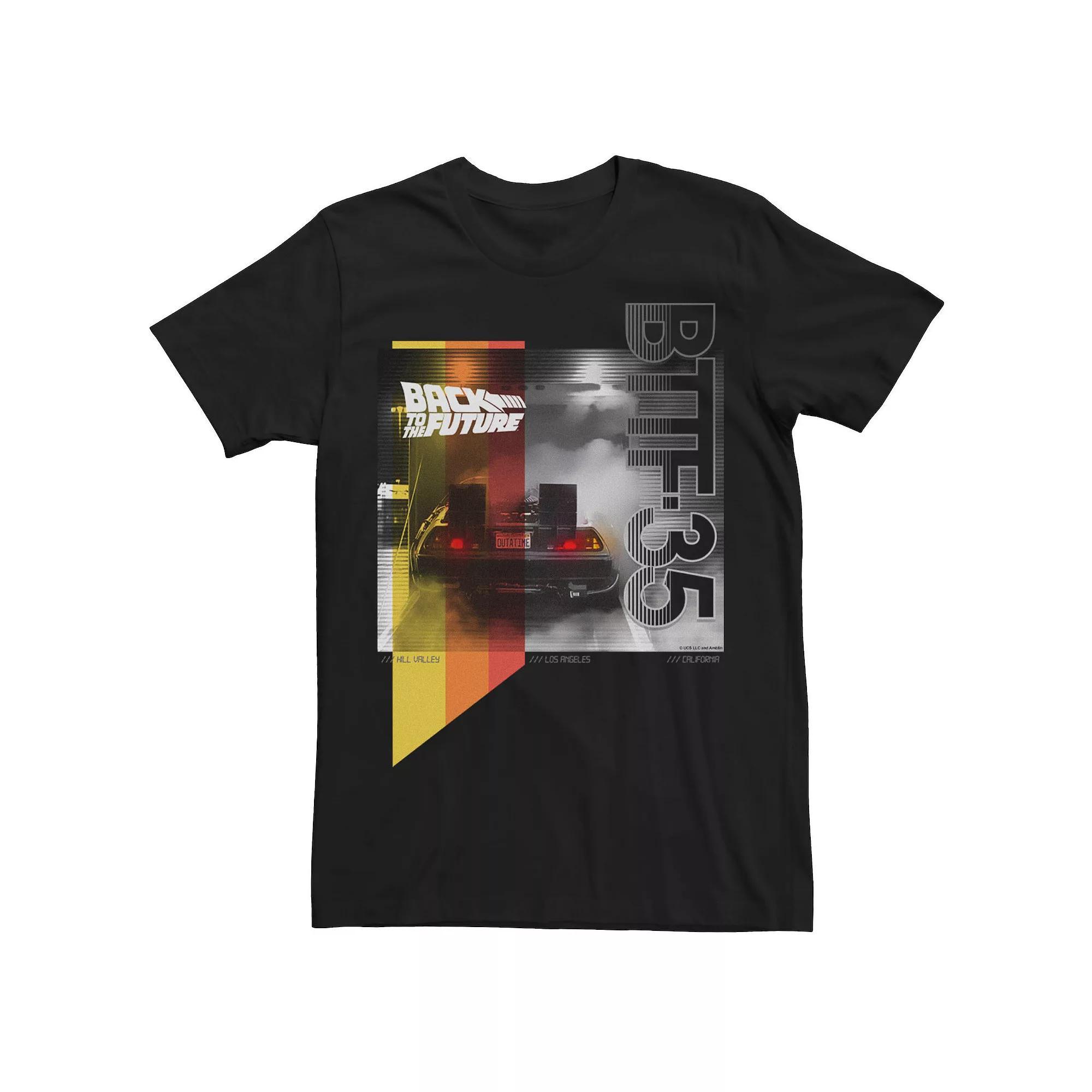 Men's Back To The Future Retro Smoke Poster Tee, Size: XL, Black Product Image