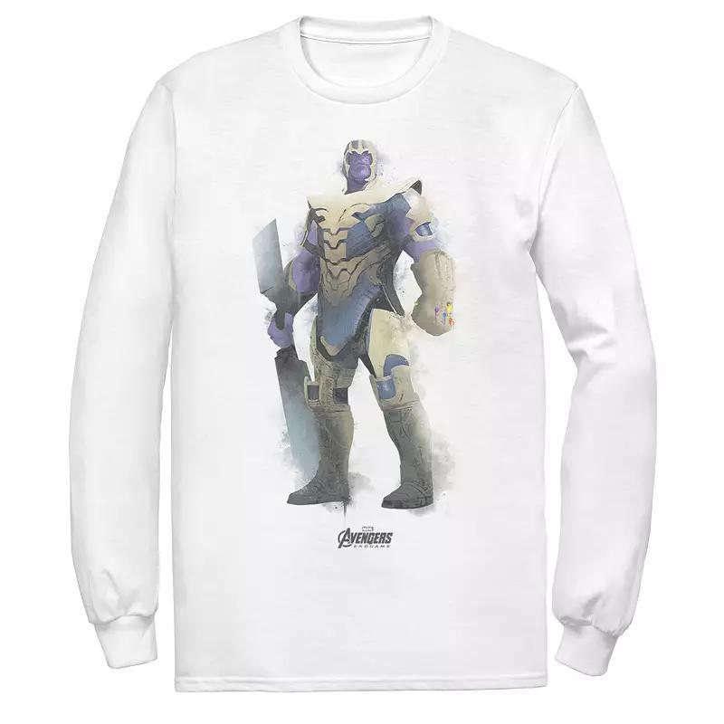 Men's Marvel Avengers Thanos Paint Long Sleeve Tee, Size: XL, White Product Image