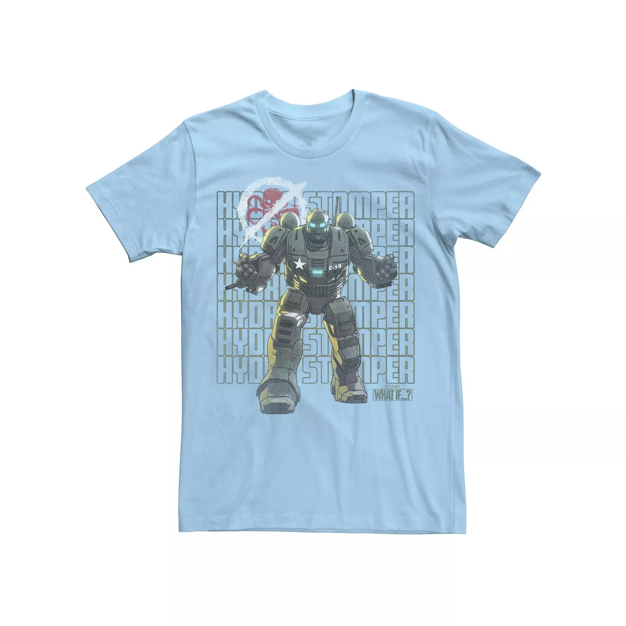 Men's Marvel What If Hydrastomper Cancel Logo Tee, Boy's, Size: Small, Light Blue Product Image