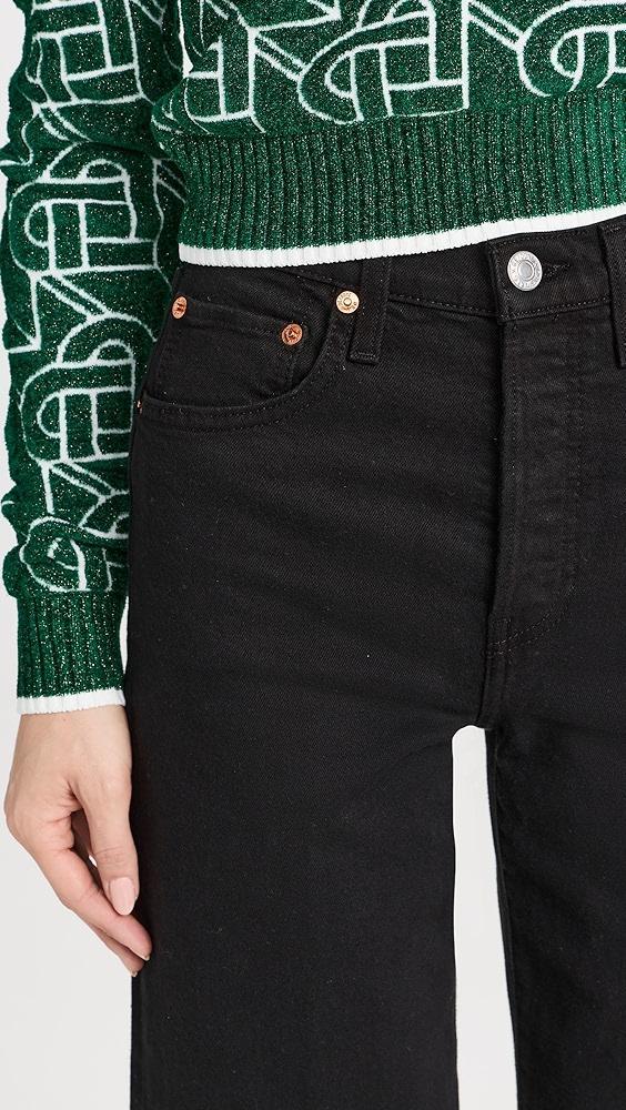RE/DONE High Rise Wide Leg Crop Jeans | Shopbop Product Image