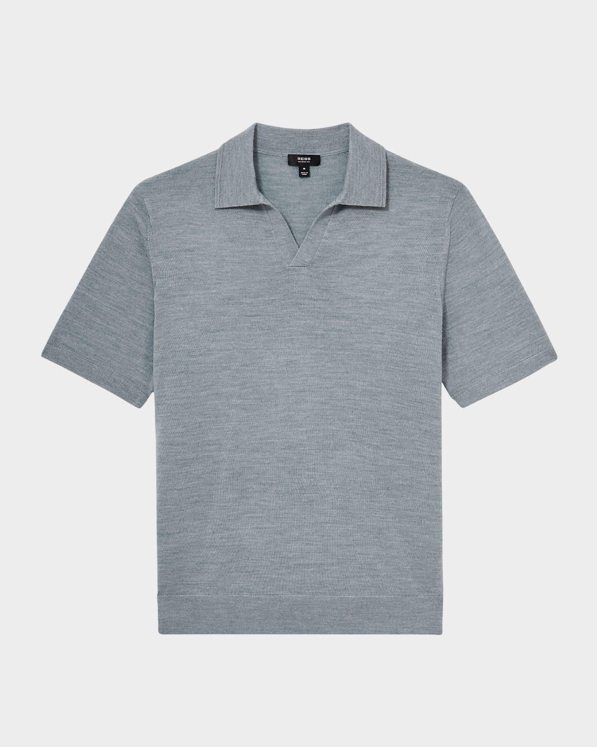 Mens Duchie Merino Wool Open Collar Polo Shirt Product Image