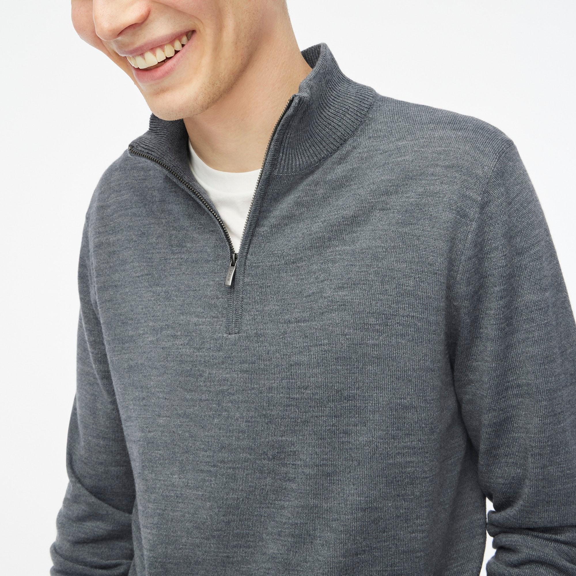 Merino wool-blend half-zip Product Image