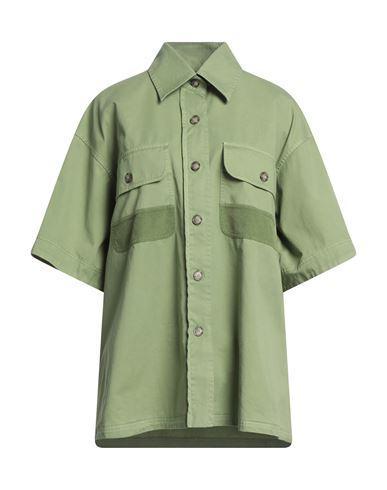 STELLA MCCARTNEY Woman Shirt Military Green Size 6-8 Cotton Product Image