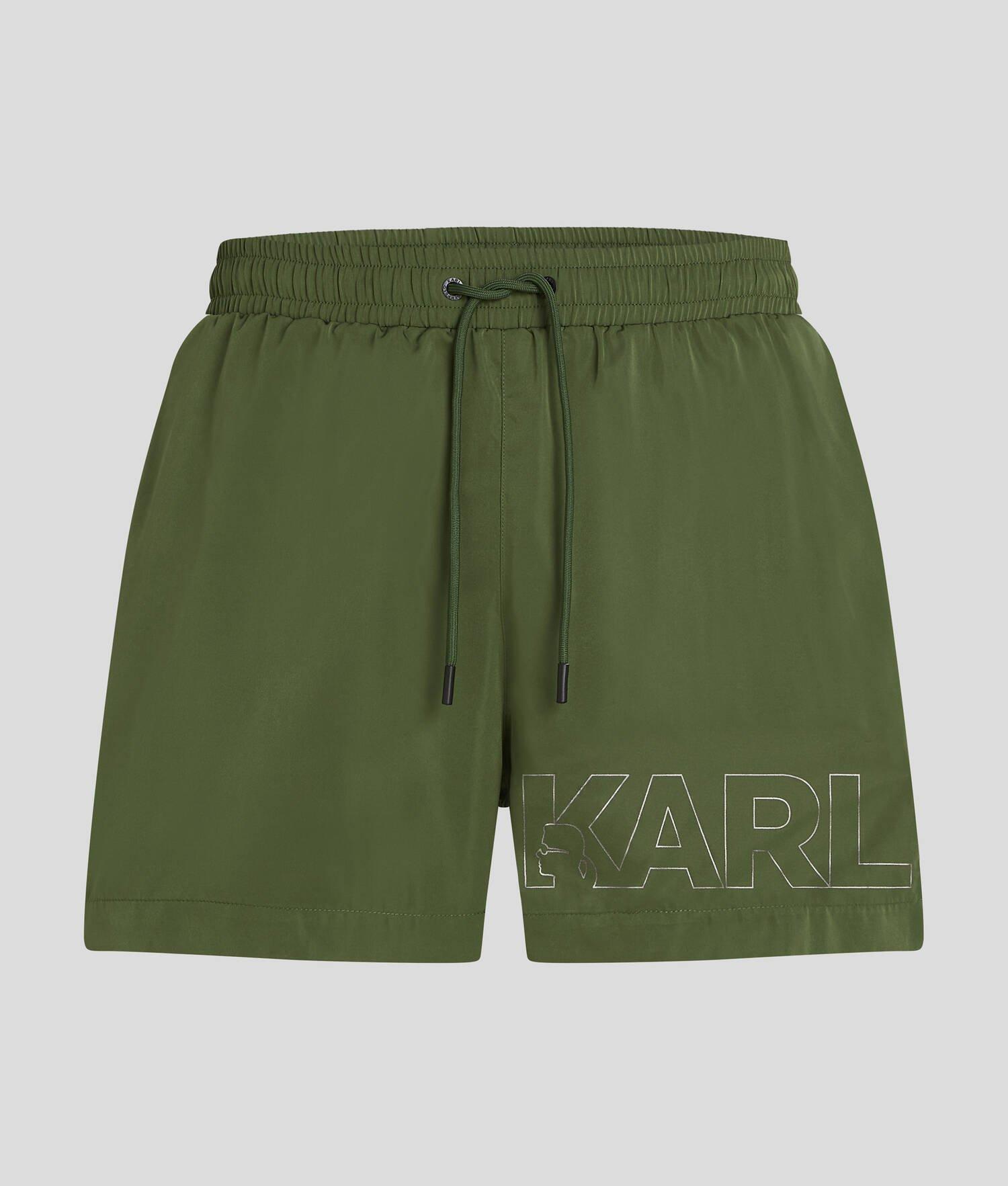 METALLIC KARL LOGO SHORT-LENGTH BOARDSHORTS Product Image