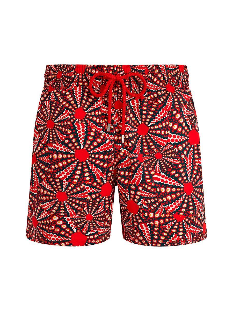 Vilebrequin Men's Oursinades Stretch Swim Trunks in Coquelicot at Nordstrom, Size Xx-Large Product Image