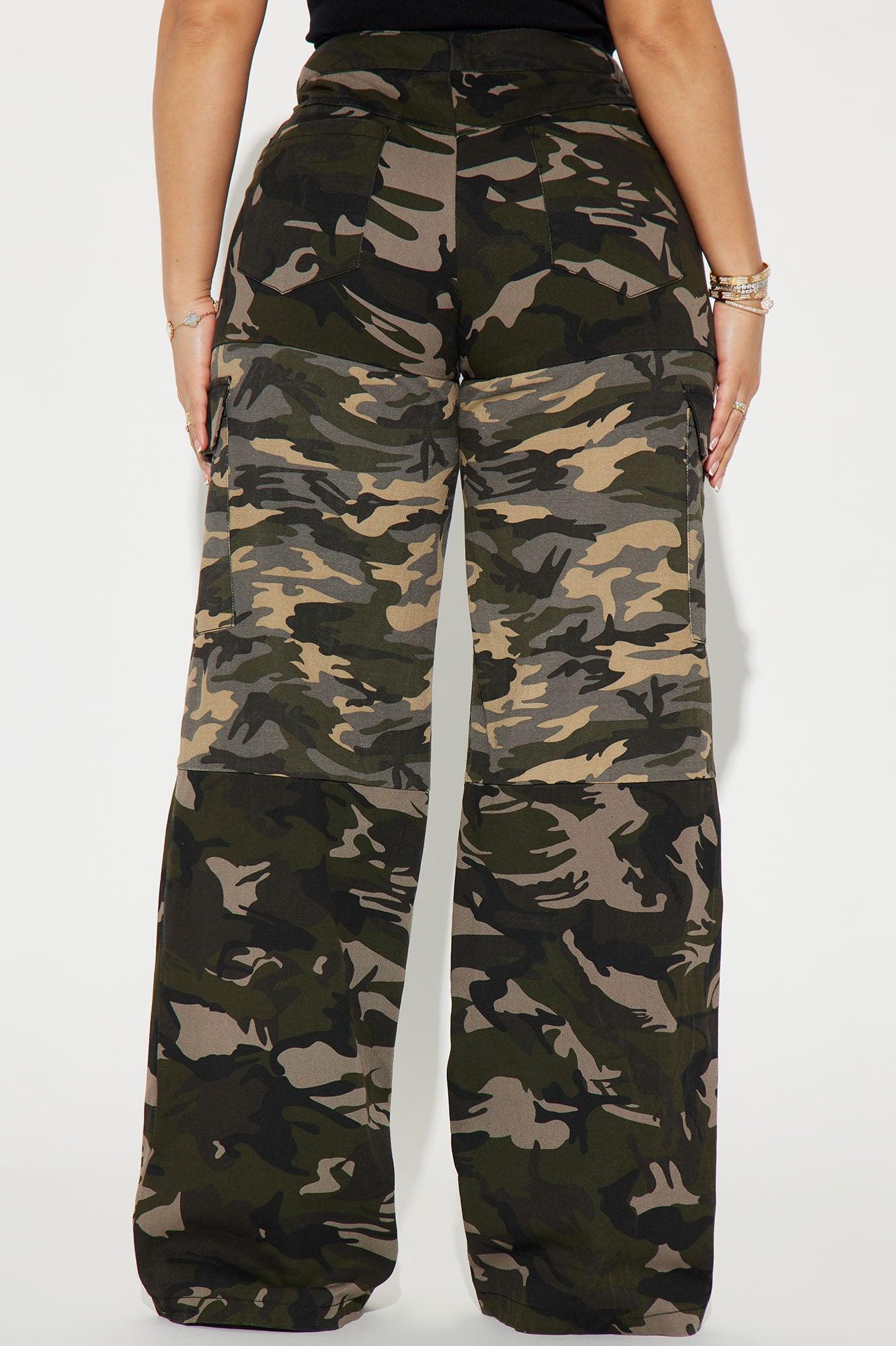 Watch Out Camo Cargo Pant - Olive/combo Product Image