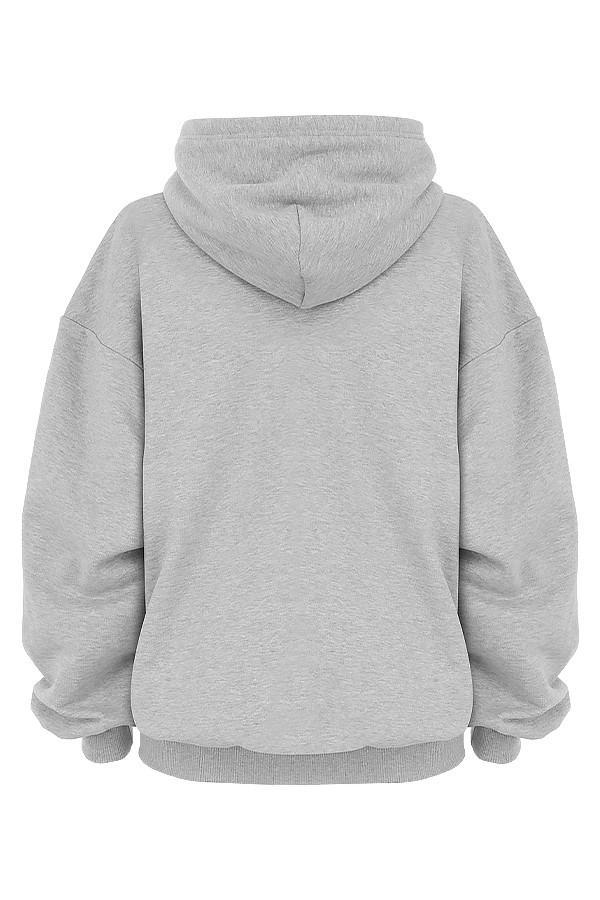 Halo Grey Oversized Hoodie Product Image