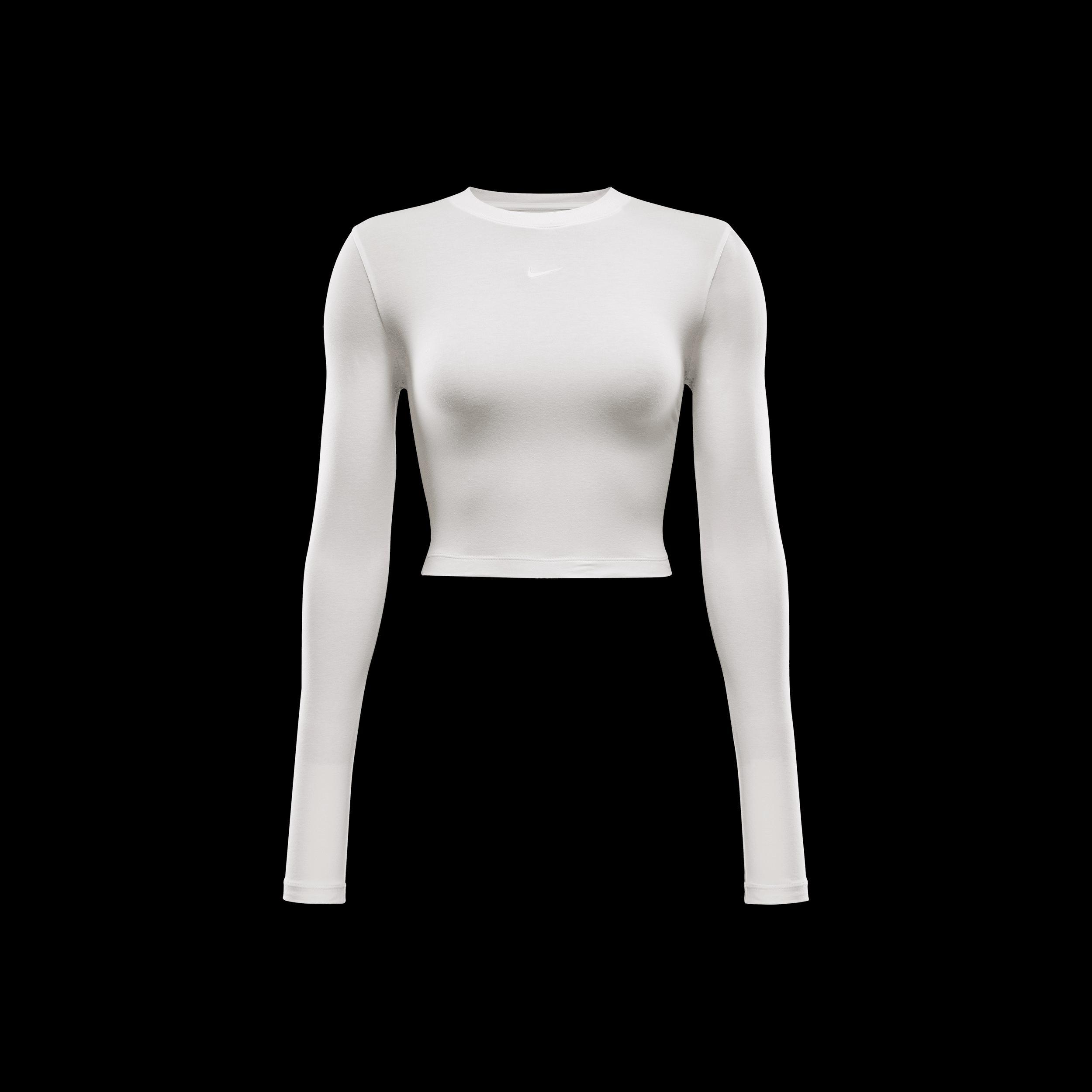 Nike Womens Sportswear Chill Knit Long-Sleeve Slim Crop Top Product Image