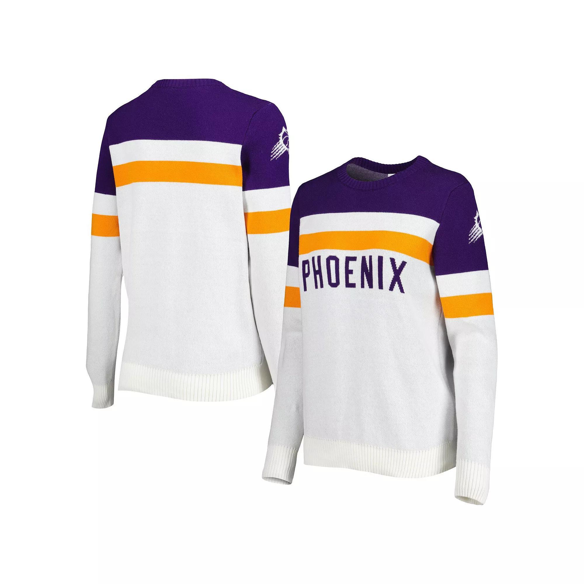 Women's Lusso Purple/Cream Phoenix Suns Dominique Pullover Sweater, Size: Medium, Phx Purple Product Image