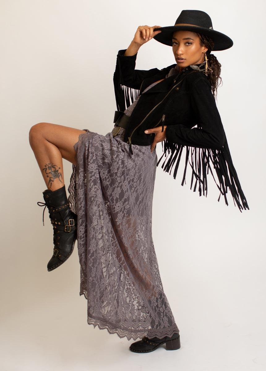 Sutherlyn Leather Jacket in Black Female Product Image