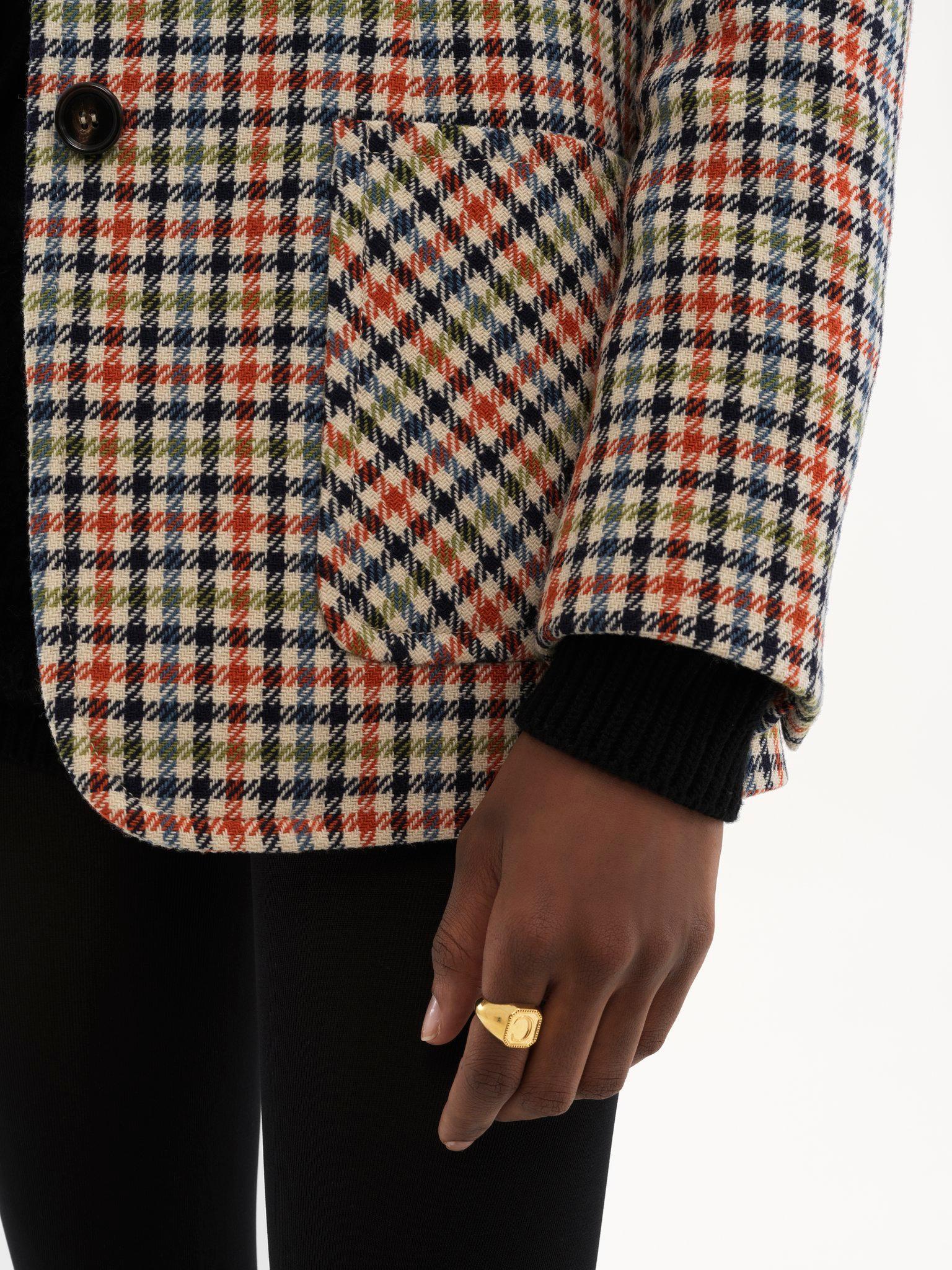 Tailored jacket in check wool Product Image
