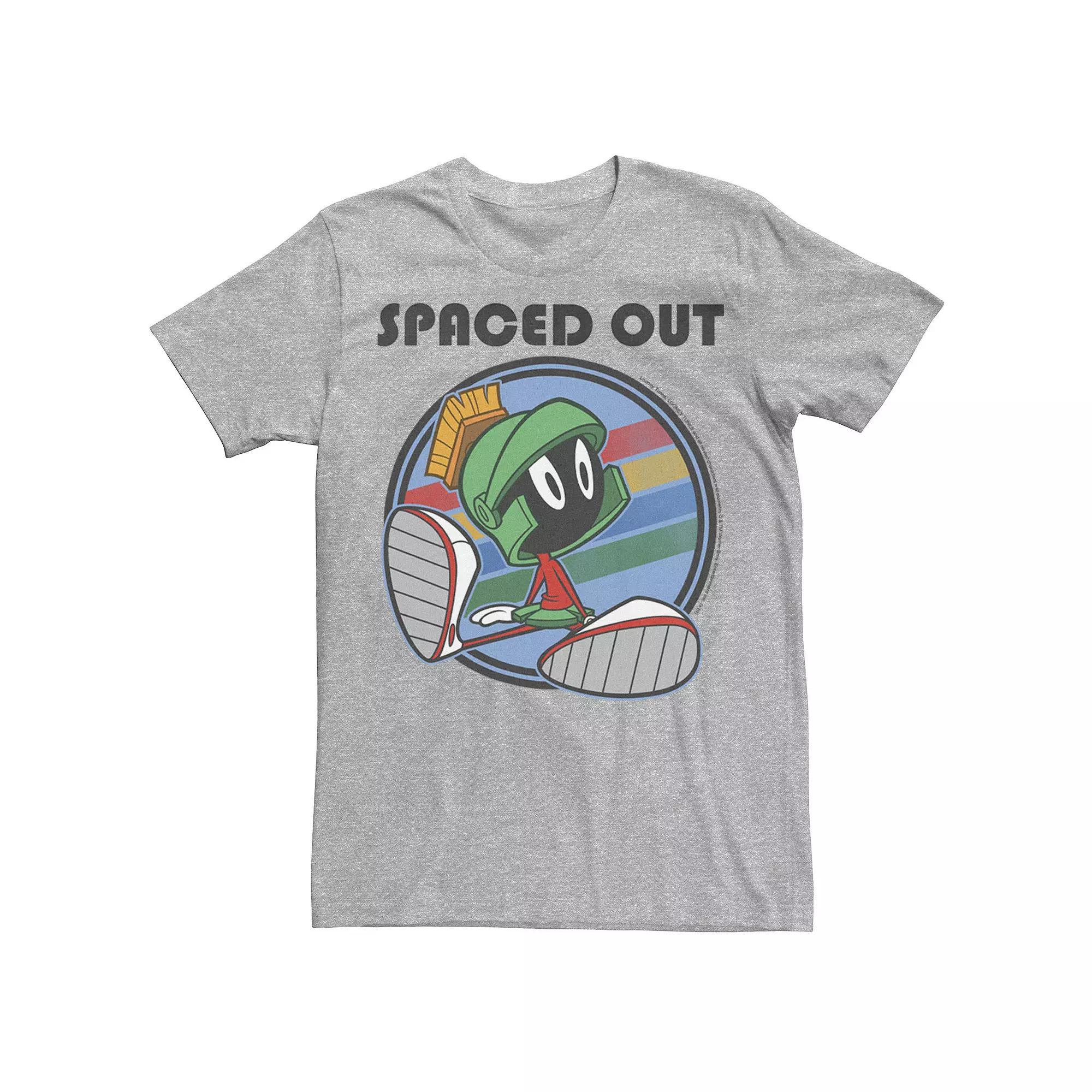 Mens Looney Tunes Marvin The Martian Spaced Out Tee Athletic Grey Product Image
