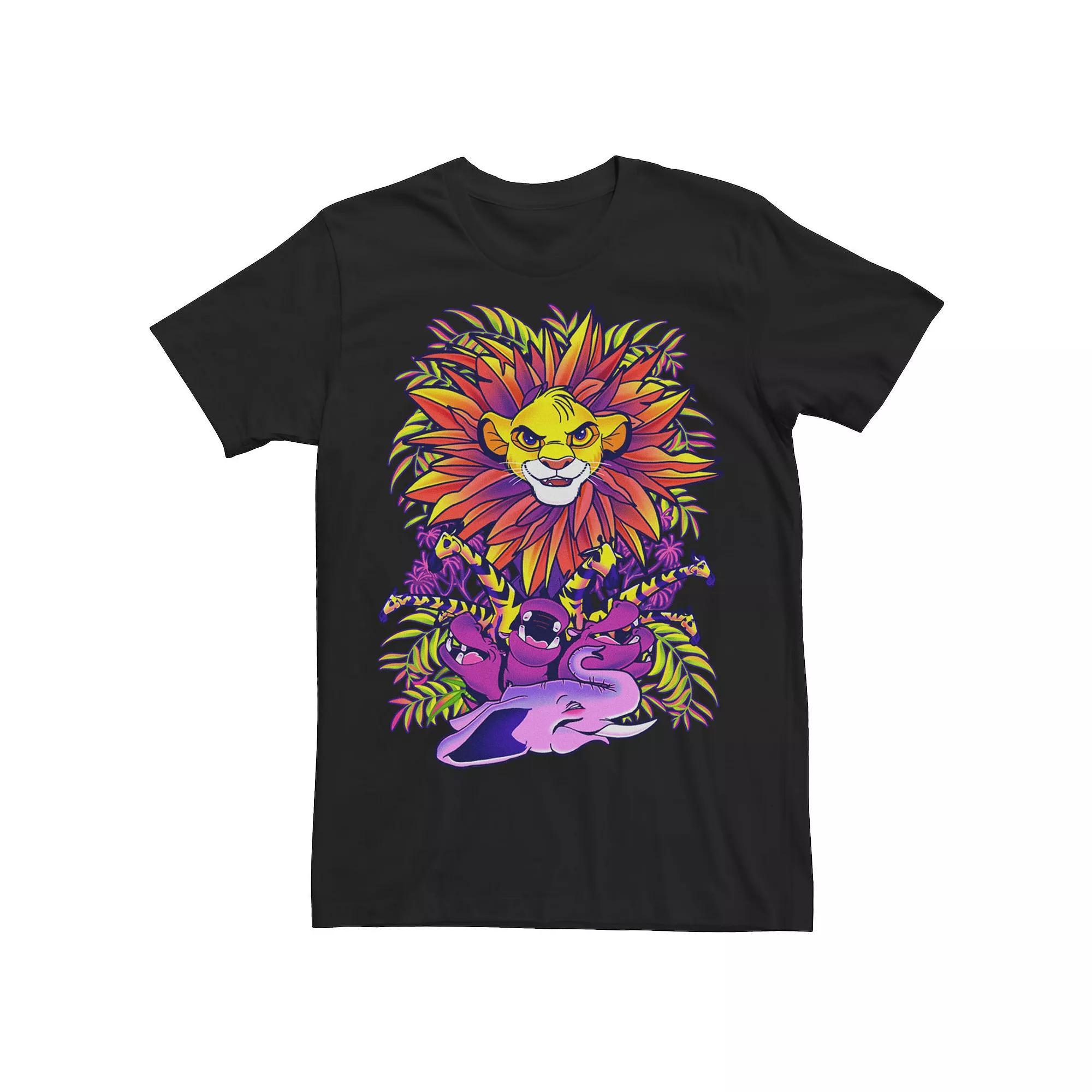 Disneys The Lion King Simba Mens Ornate Color Pop Jungle Portrait Tee Product Image