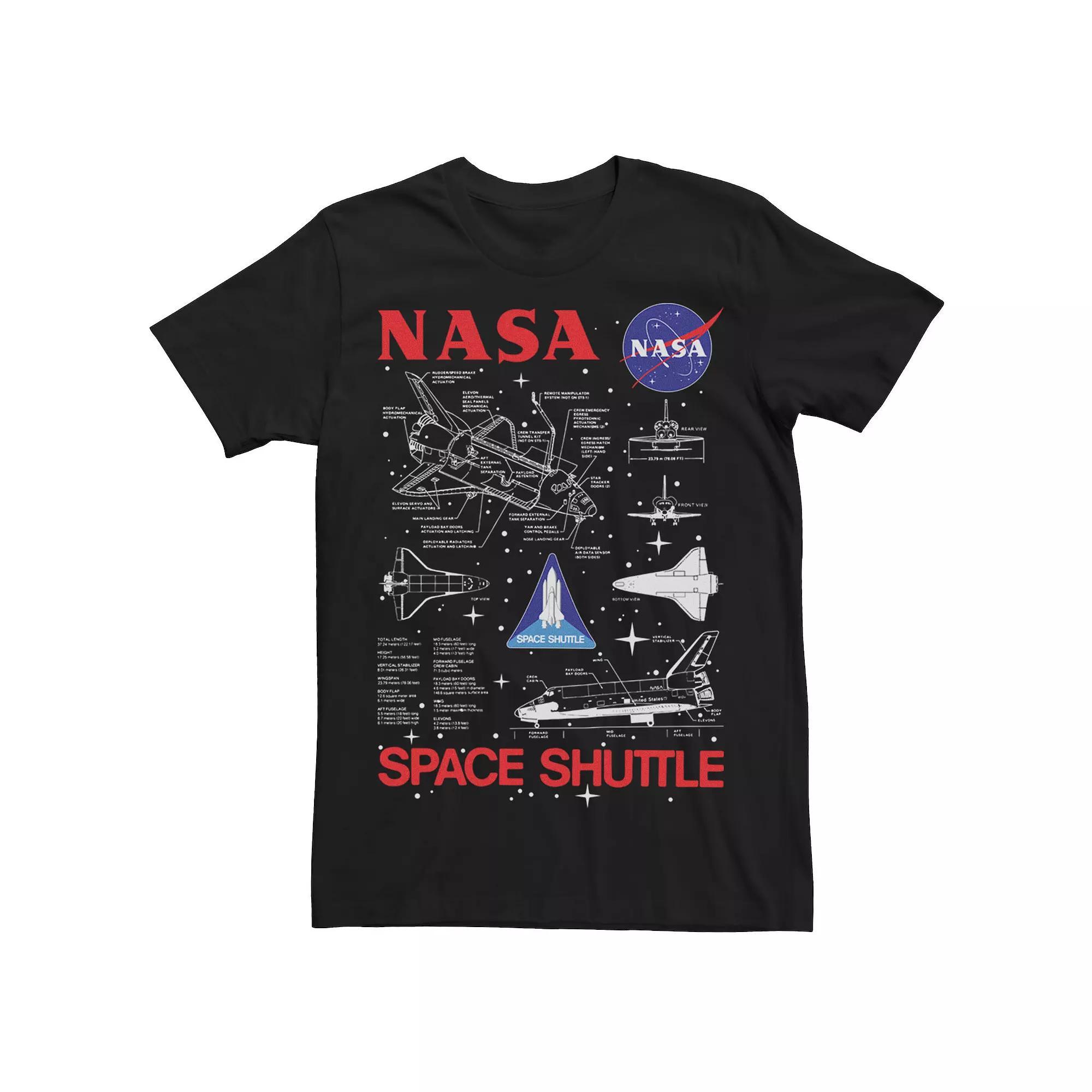 Mens NASA Space Shuttle Schematics Tee Product Image