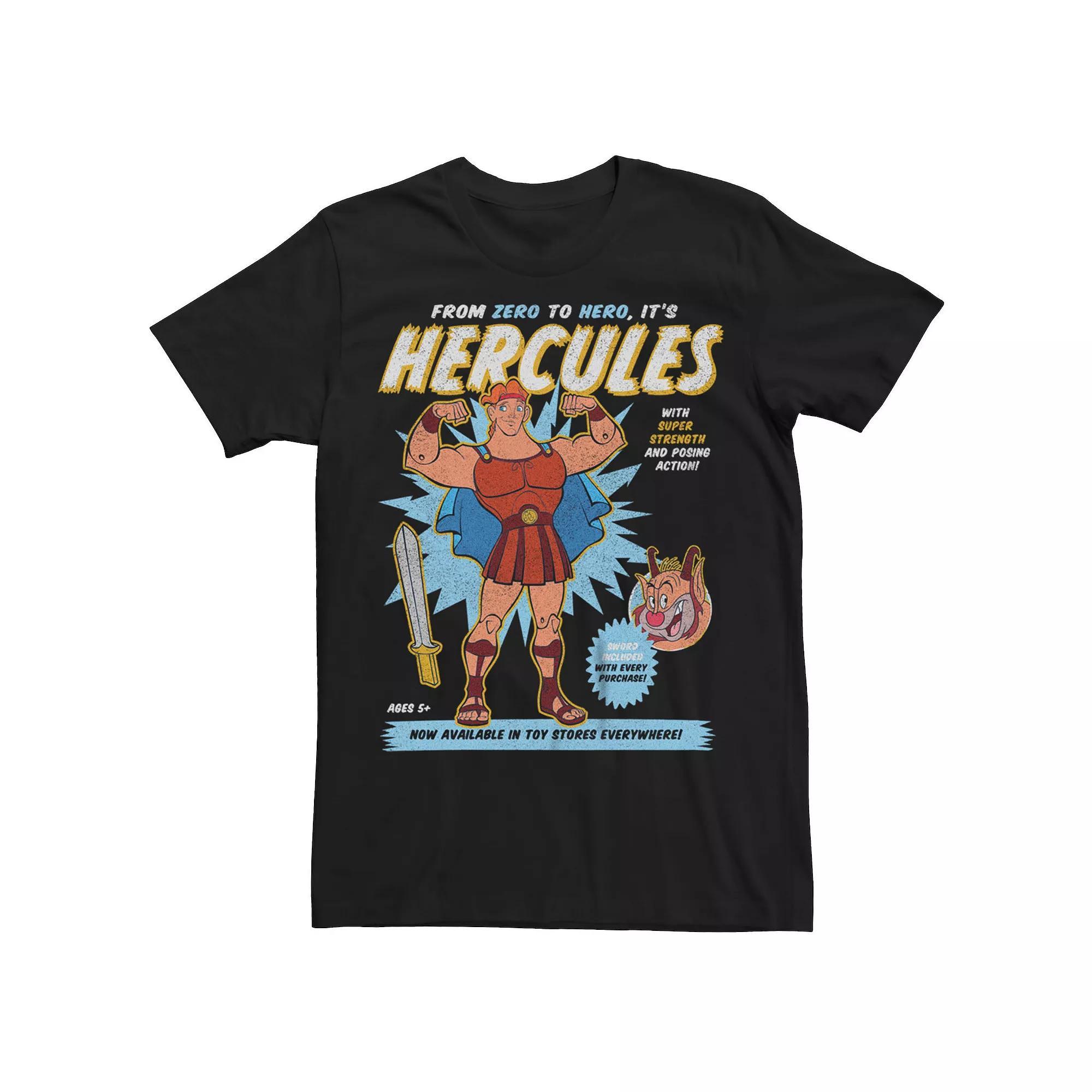 Disney's Hercules Men's Action Figure Poster Tee, Size: XL, Black Product Image