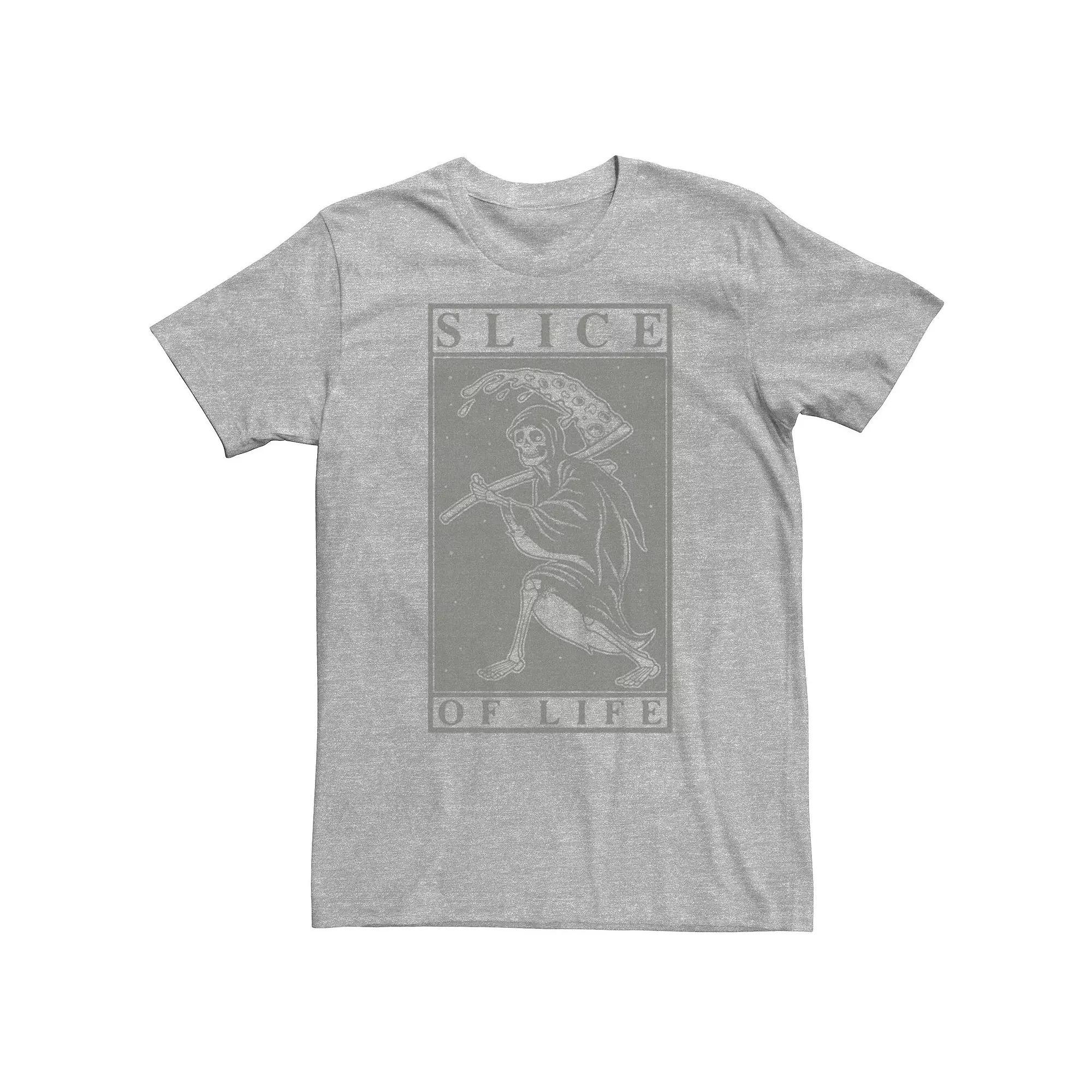 Big & Tall Grim Reaper Slice Of Life Tarot Card Tee, Men's, Size: 4XL, Athletic Grey Product Image