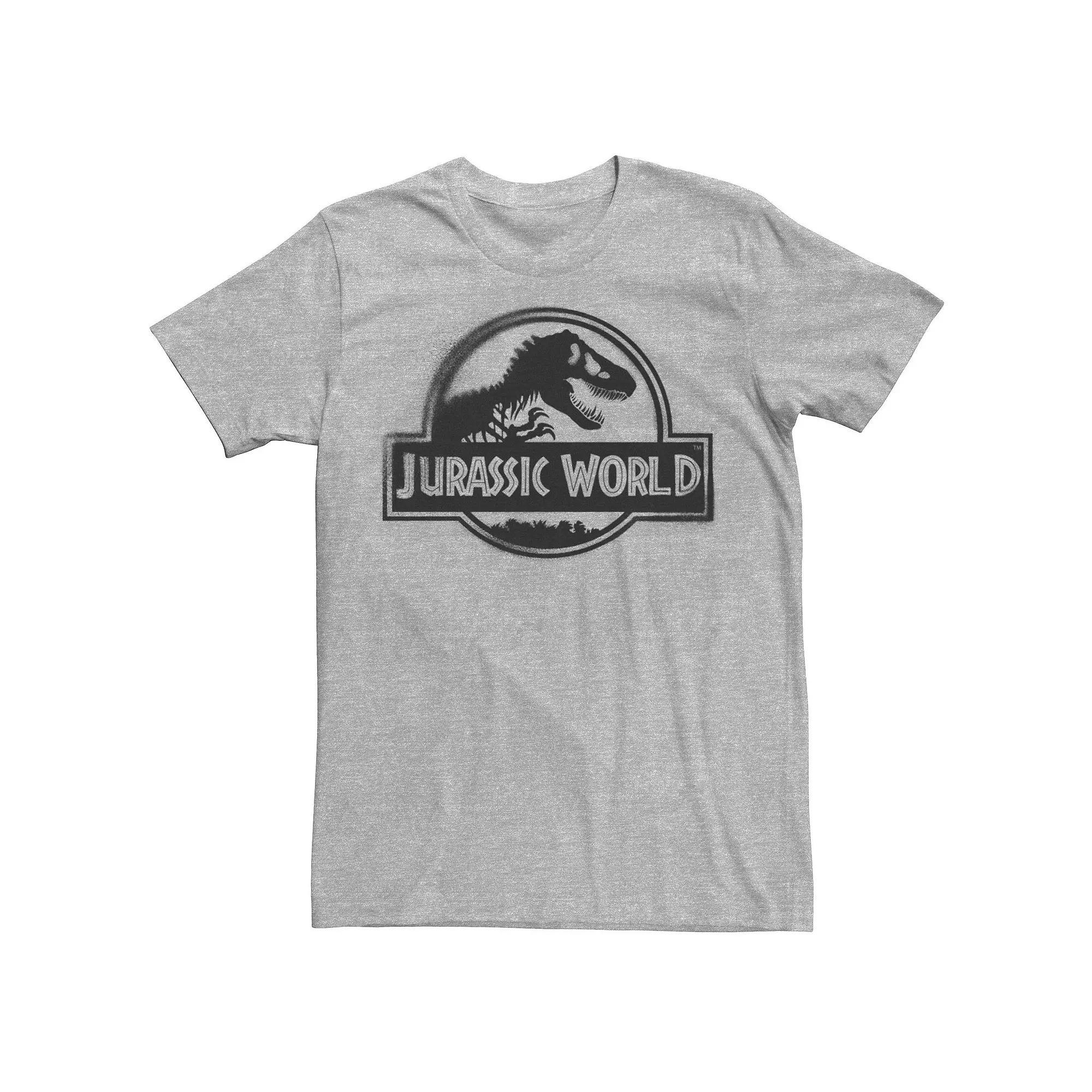 Men's Jurassic World Two Black Spray Paint Logo Tee, Size: Medium, Kelly Product Image