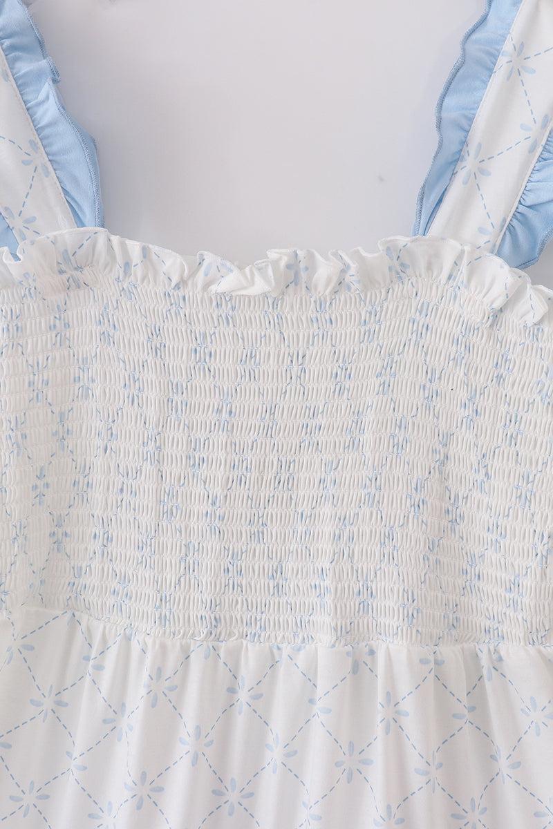 Bow applique print mom&me dress Product Image