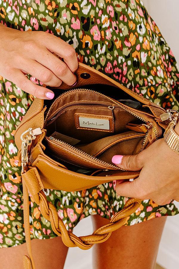 Allure Avenue Faux Leather Purse In Camel Product Image