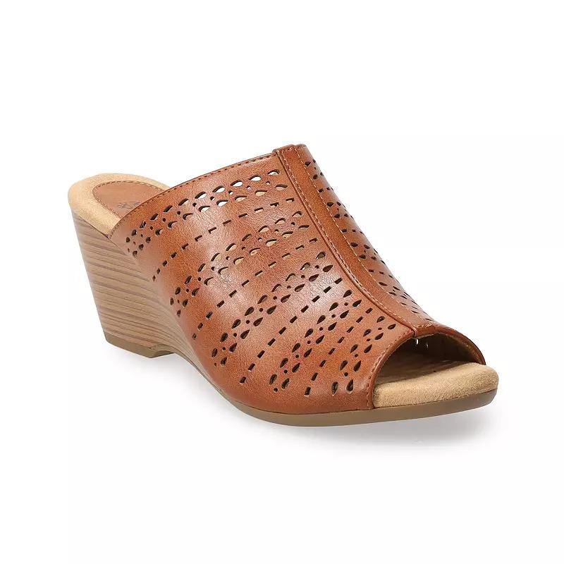 Croft & Barrow® Women's Wedge Slide Sandals, Size: 10, Red Product Image