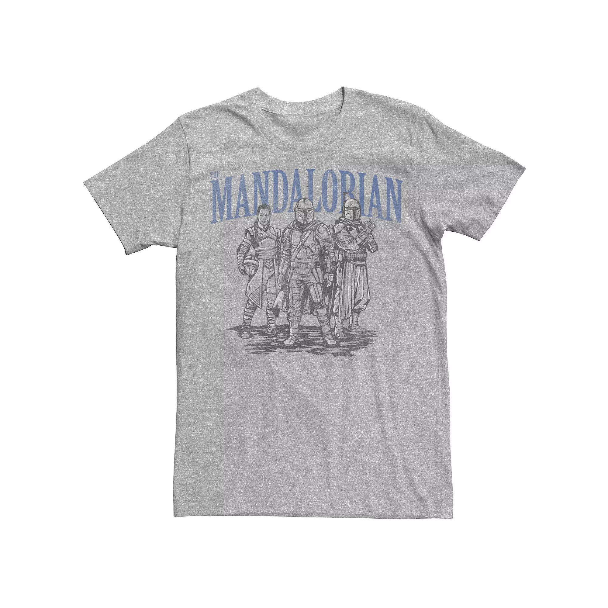 Men's Star Wars The Madalorian Trio Time Tee, Size: XL, Athletic Grey Product Image