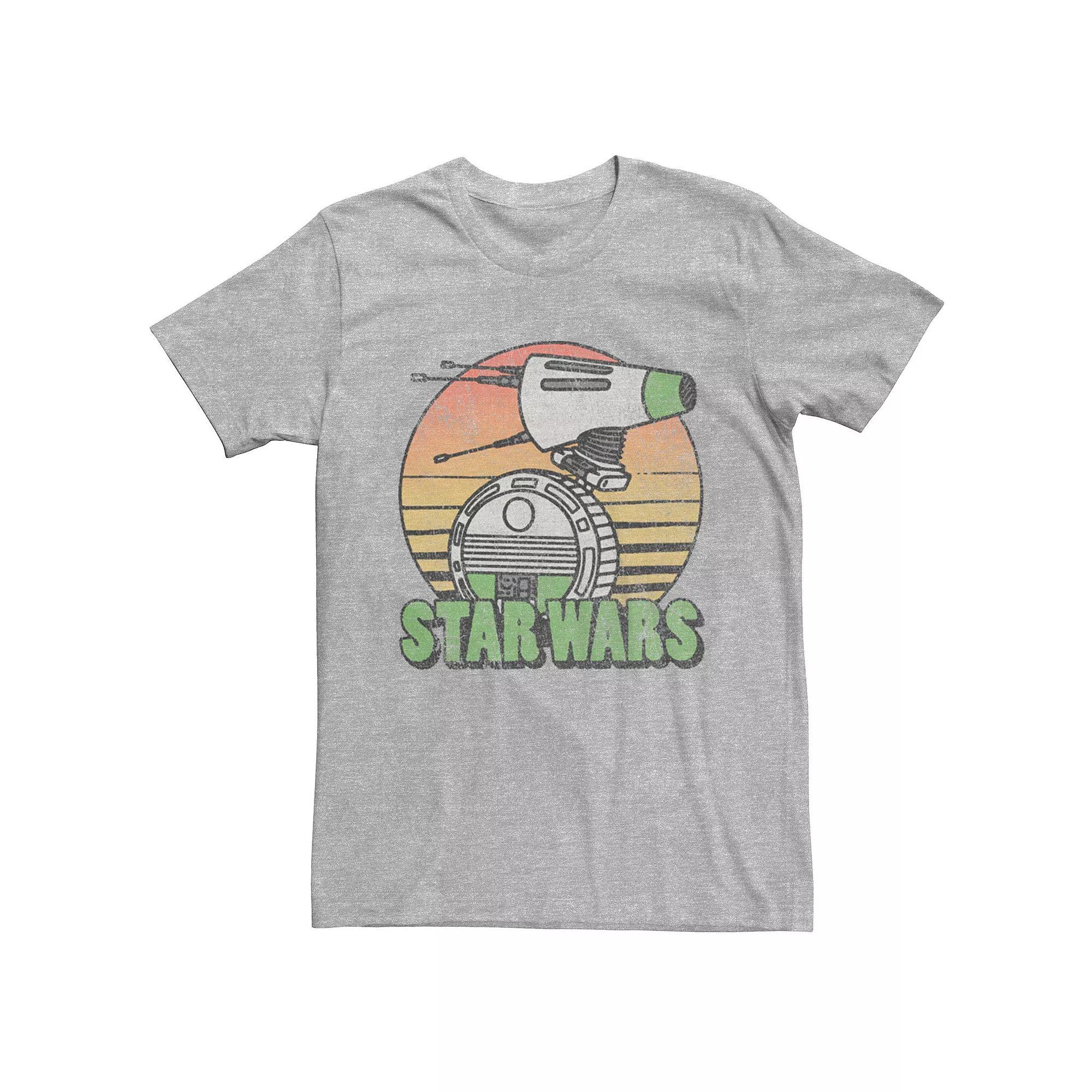 Men's Star Wars The Rise of Skywalker Retro D-0 Sunset Tee, Size: 3XL, Athletic Grey Product Image