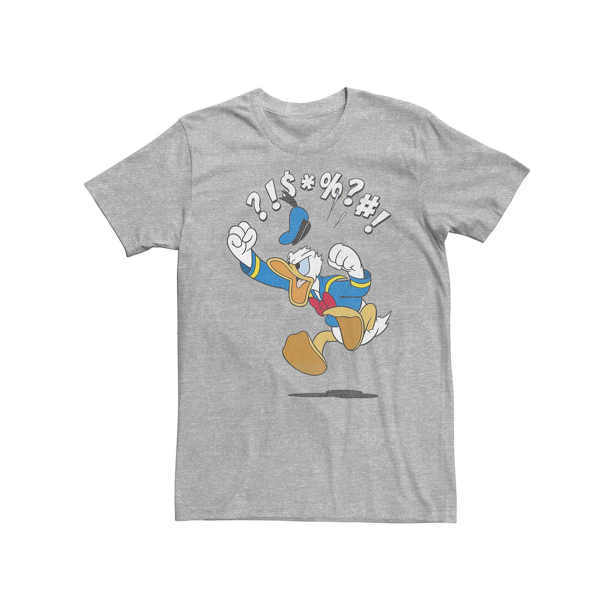 Disney's Donald Duck Big & Tall Angry Jump Tee, Men's, Size: 3XL Tall, Athletic Grey Product Image