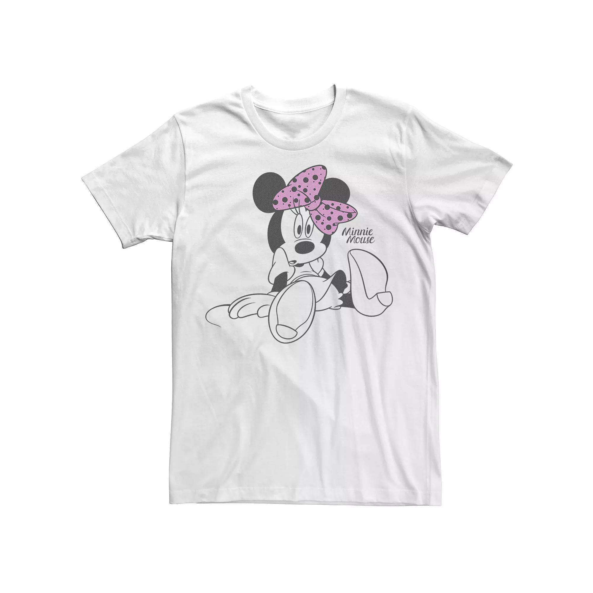 Disney's Minnie Mouse Shocked Juniors' Boyfriend Graphic Tee, Women's, Size: XS, White Product Image