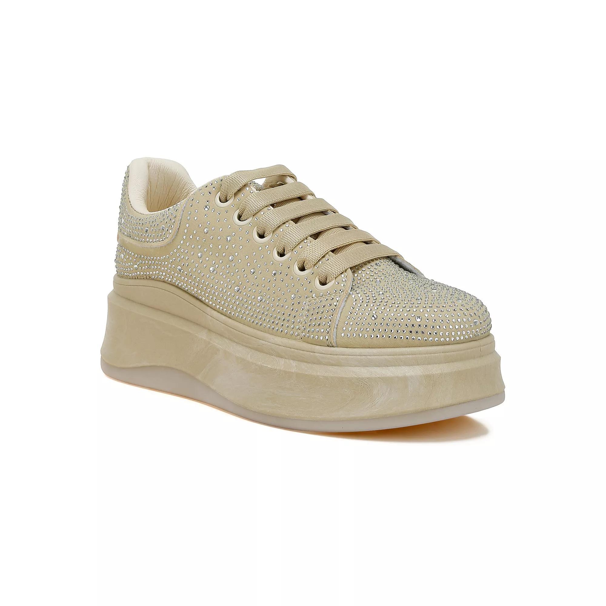London Rag Jitter Bug Women's Athleisure Sneakers, Size: 8, Beige Product Image
