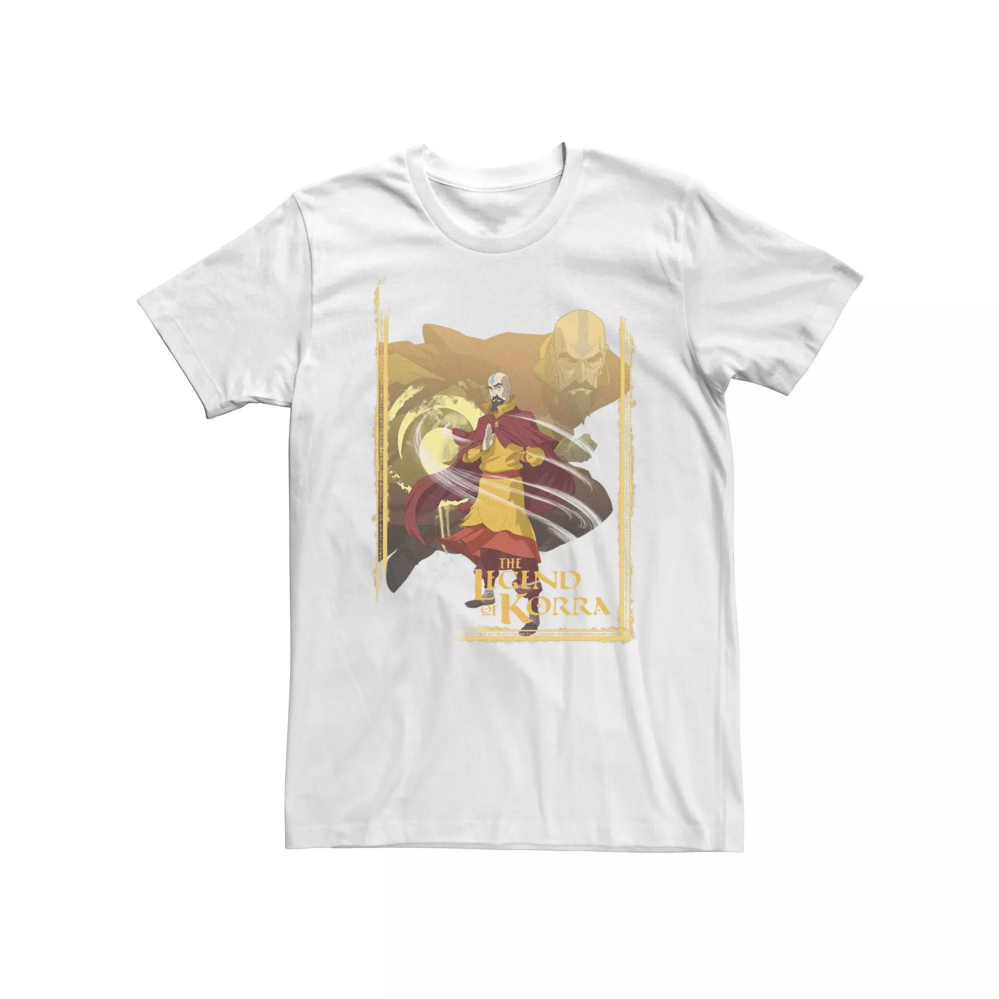 Big & Tall The Legend Of Korra Tenzin Collage Poster Tee, Men's, Size: XL Tall, White Product Image