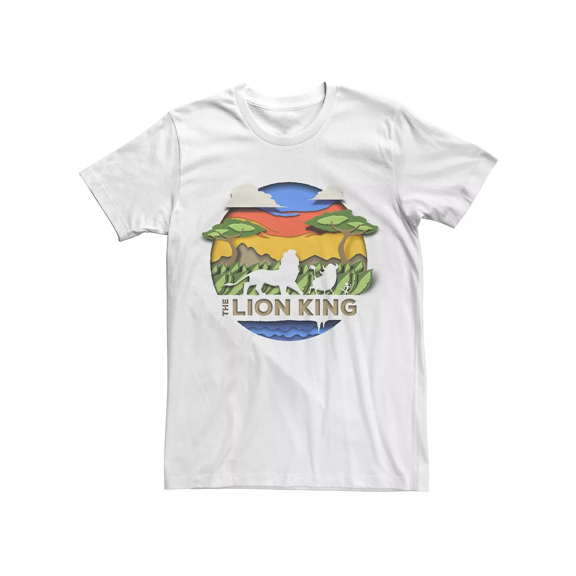 Disney's The Lion King Paper Cut Out Hakuna Matata Men's Tee, Size: Medium, White Product Image