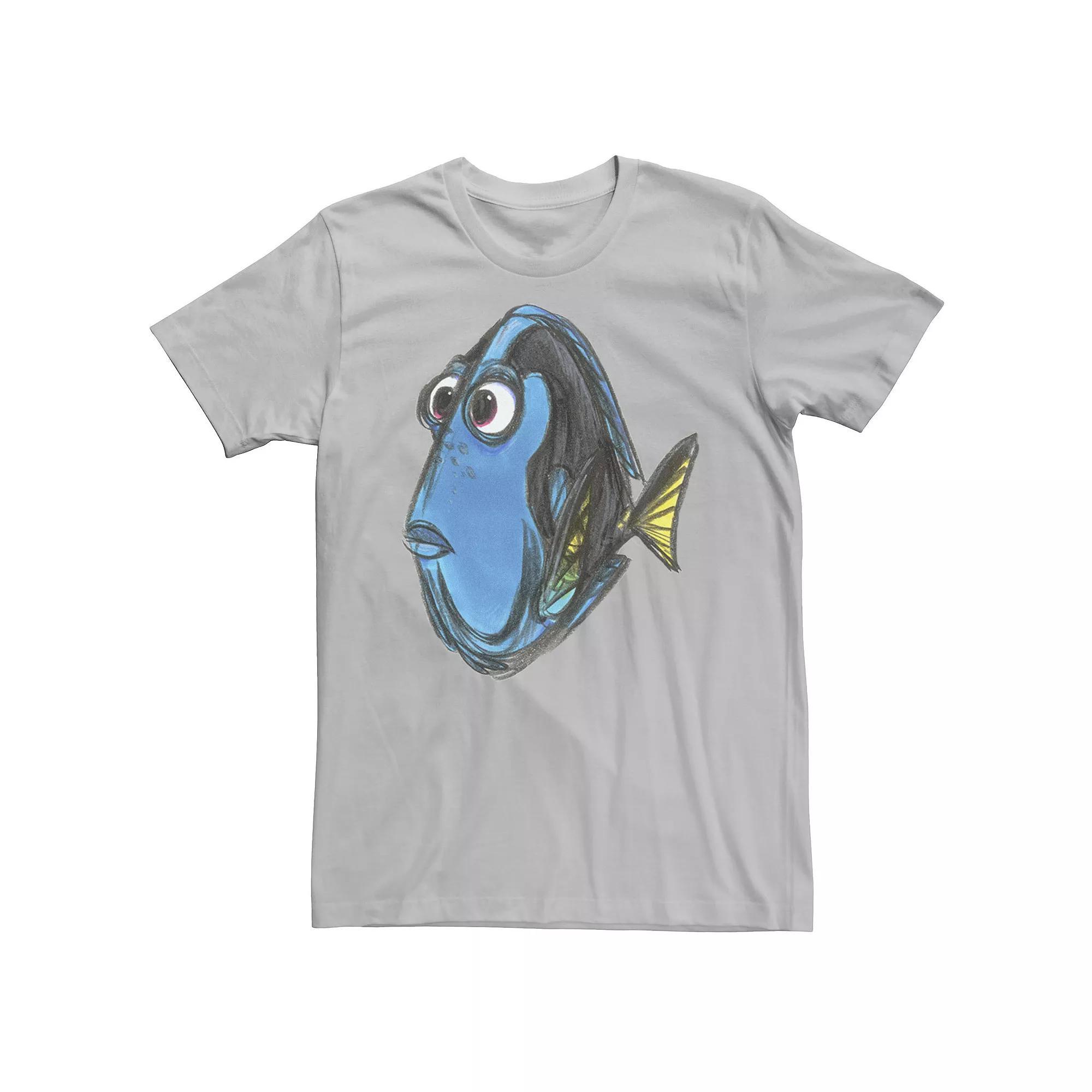 Disney / Pixar's Finding Nemo Dory Men's Color Book Tee, Size: XL, Silver Product Image