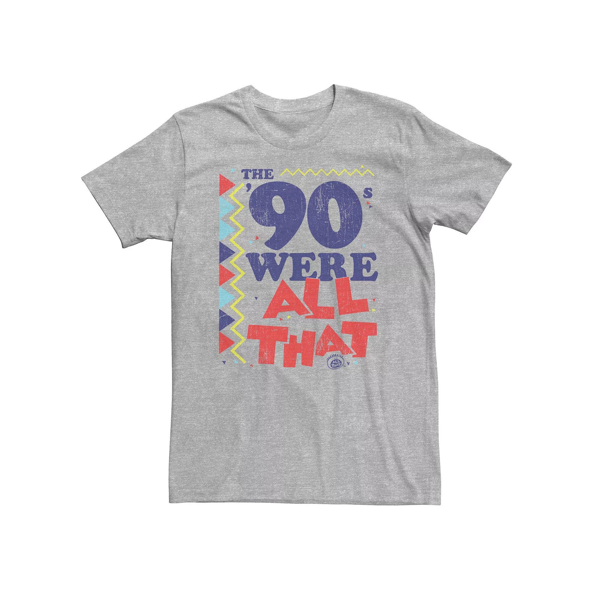 Big & Tall Nickelodeon All That The Nineties Were Retro Poster Tee, Men's, Size: 4XL Tall, Athletic Grey Product Image