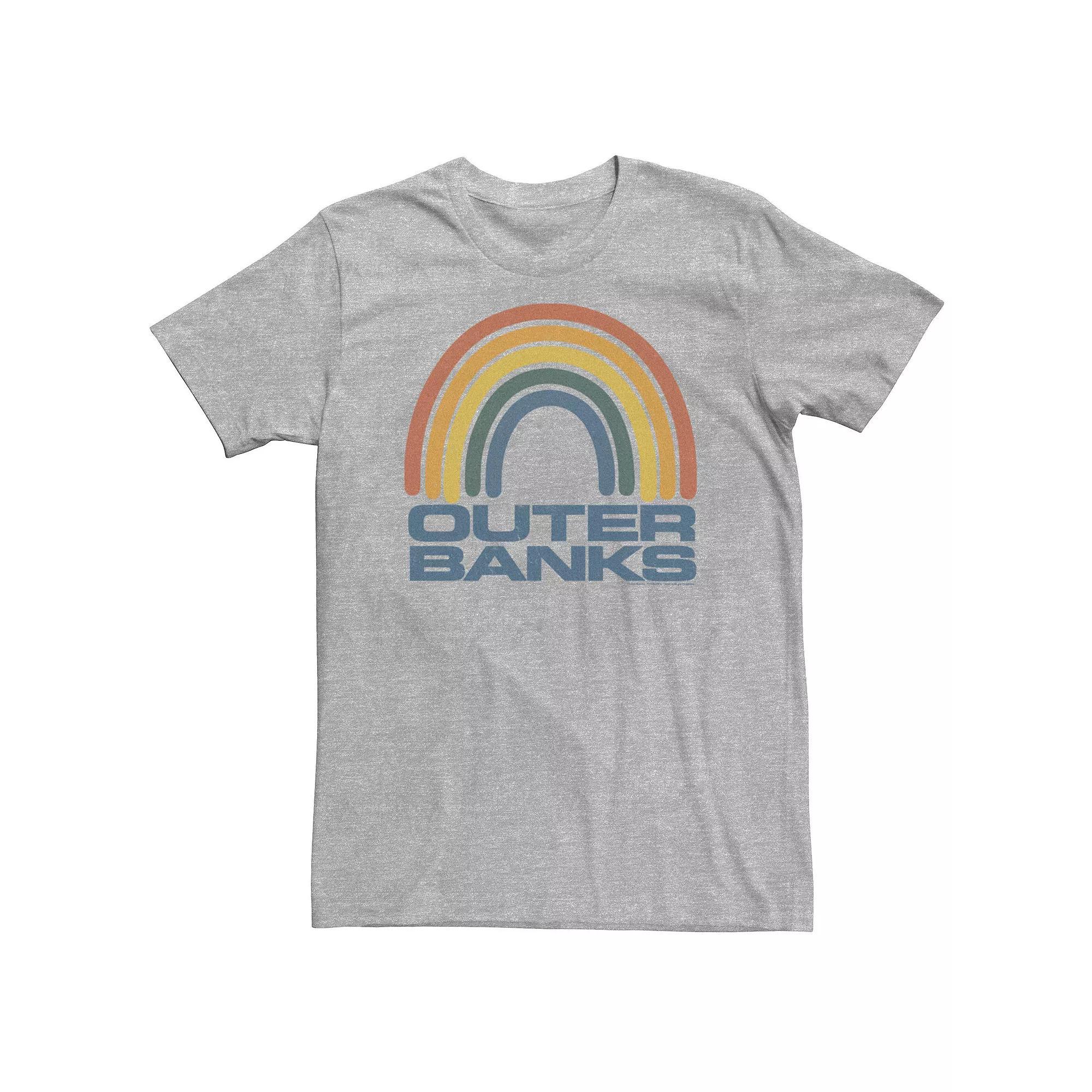Big & Tall Outer Banks Rainbow Logo Tee, Men's, Size: Large Tall, Athletic Grey Product Image