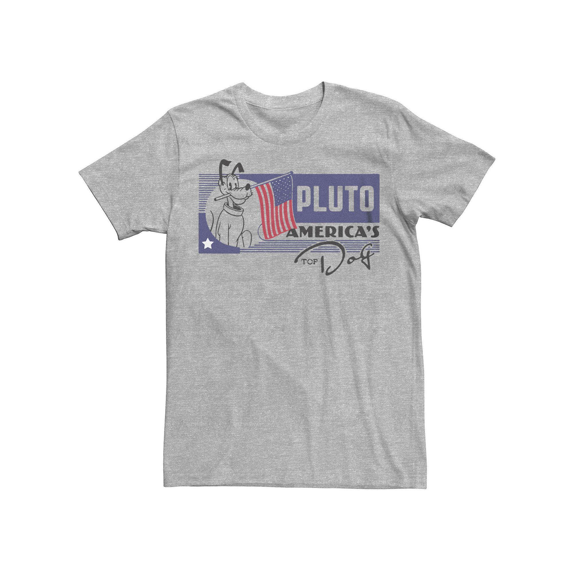 Disney's Pluto Men's America's Top Dog Tee, Size: XXL, Athletic Grey Product Image