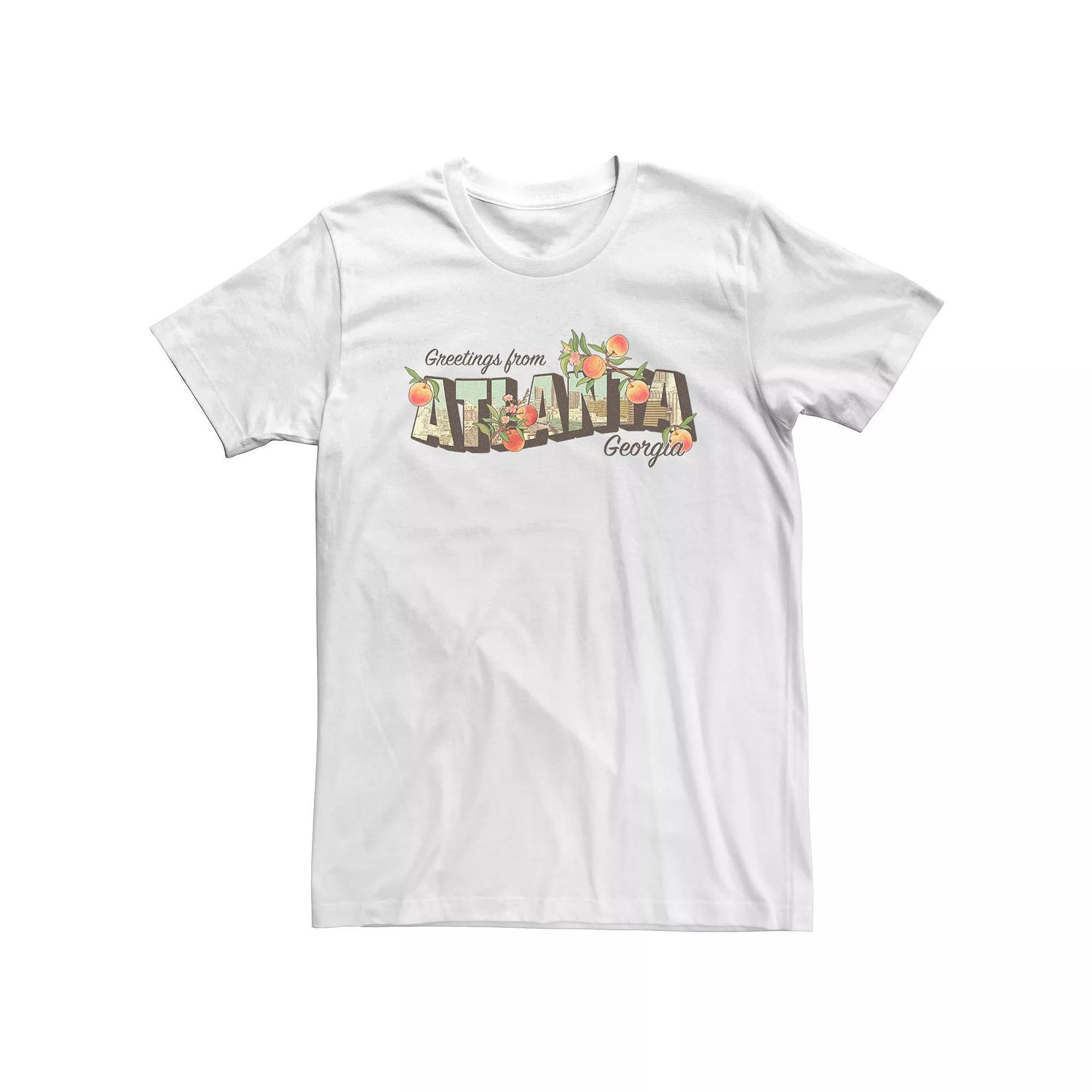 Big & Tall Greetings From Atlanta Graphic Tee, Men's, Size: 4XB, White Product Image